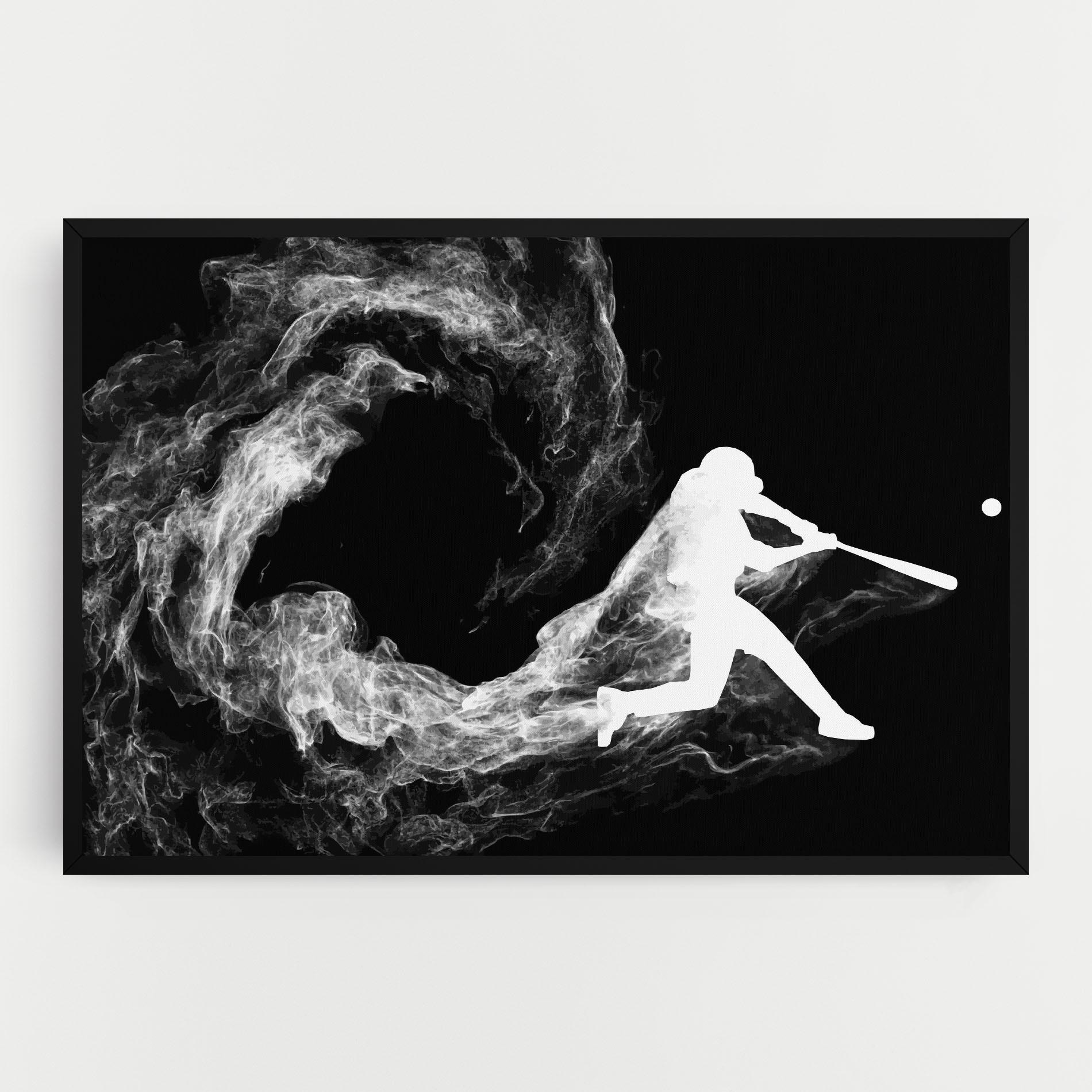 Tablou Canvas Baseball Smoke mockup 0