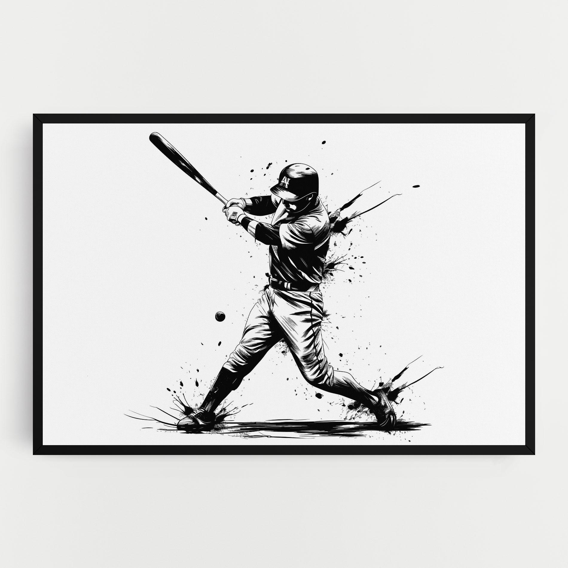 Tablou Canvas Baseball Splash mockup 0