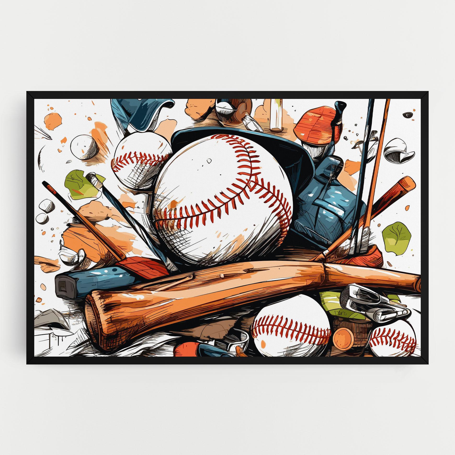 Tablou Canvas Baseball Trash mockup 0