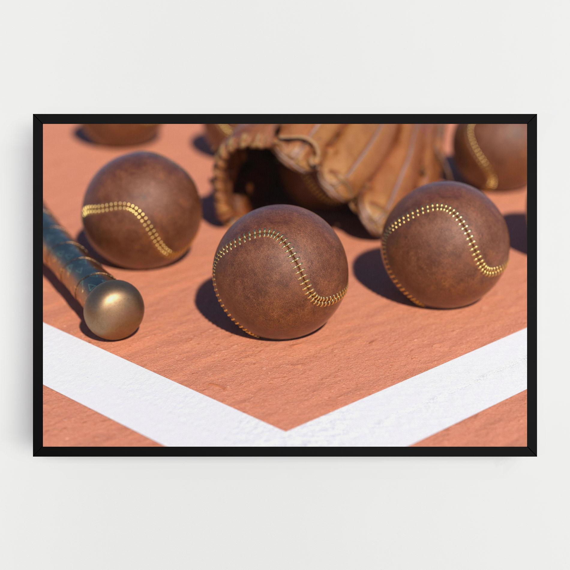 Tablou Canvas Brown Baseball Ball mockup 0