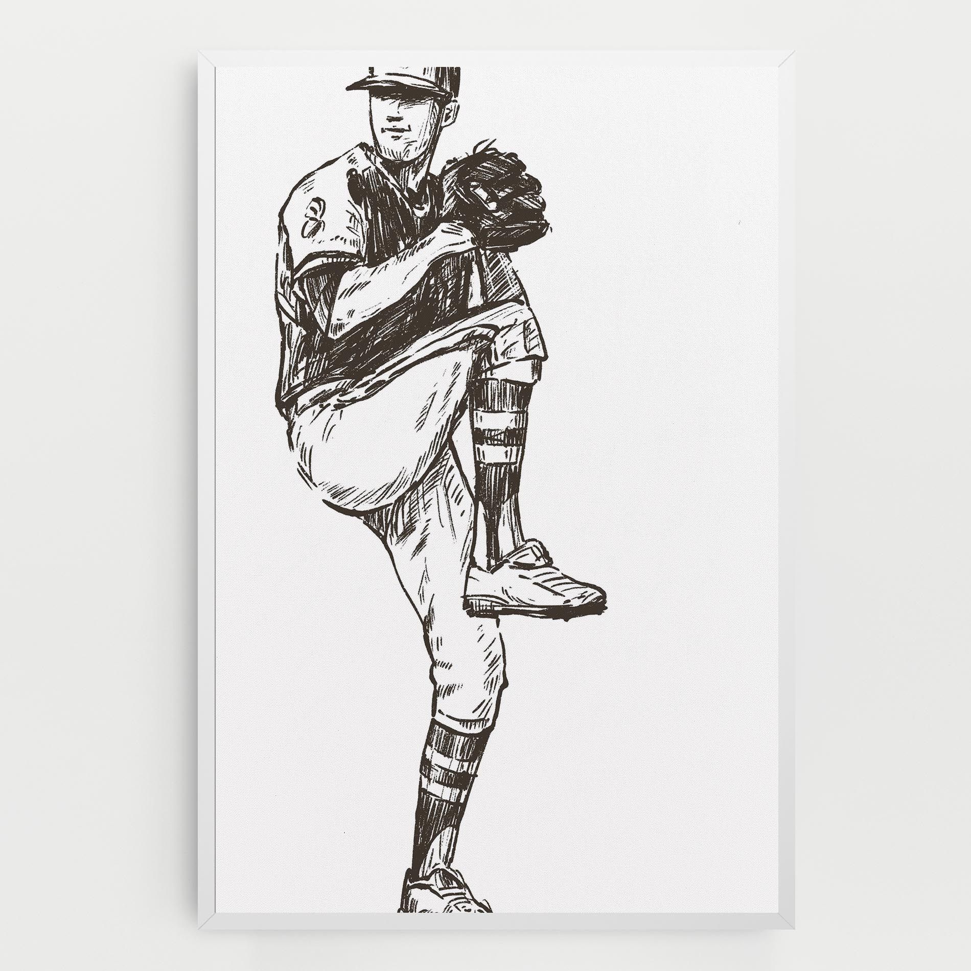 Baseball Player Line mockup 0