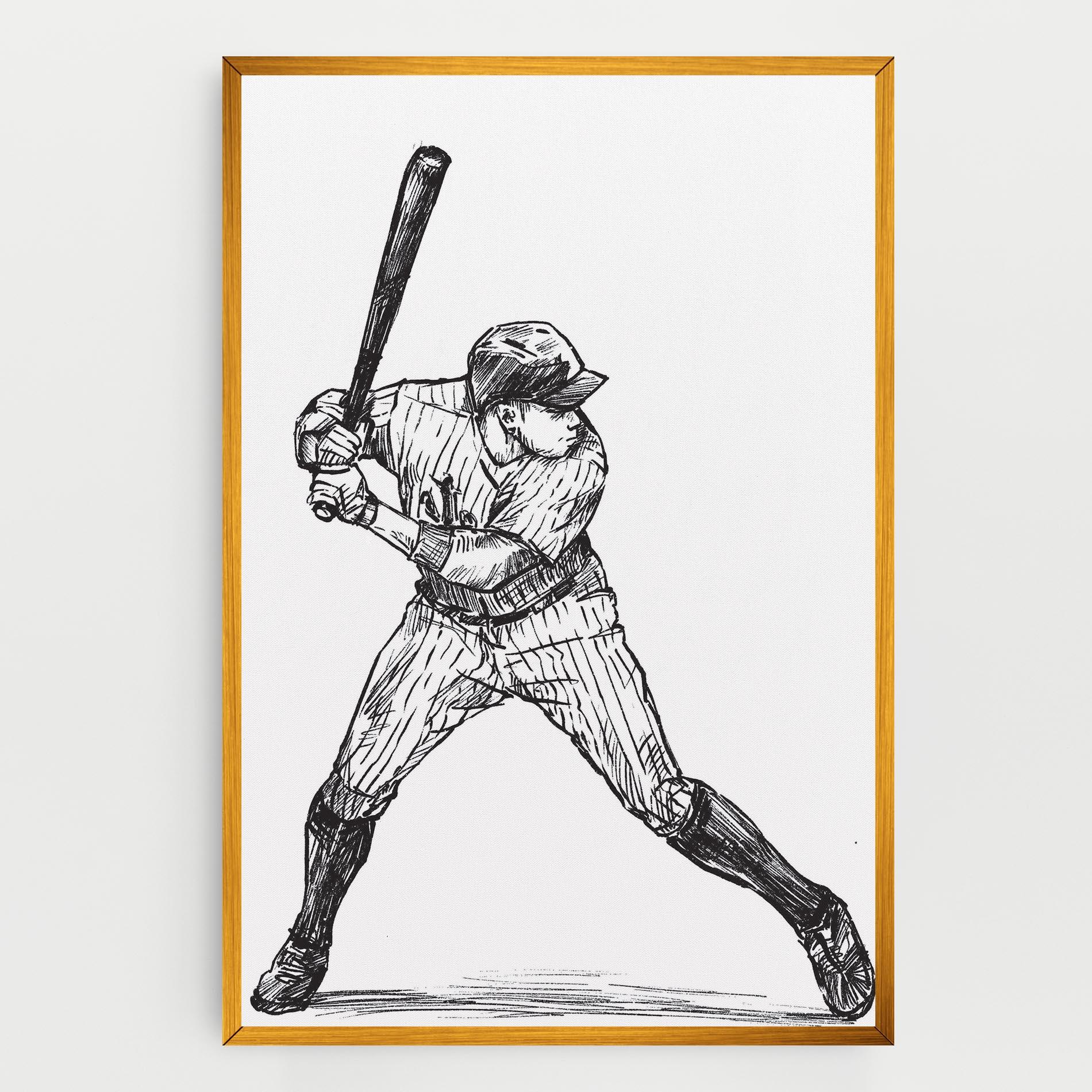 Tablou Canvas Baseball Play mockup 0