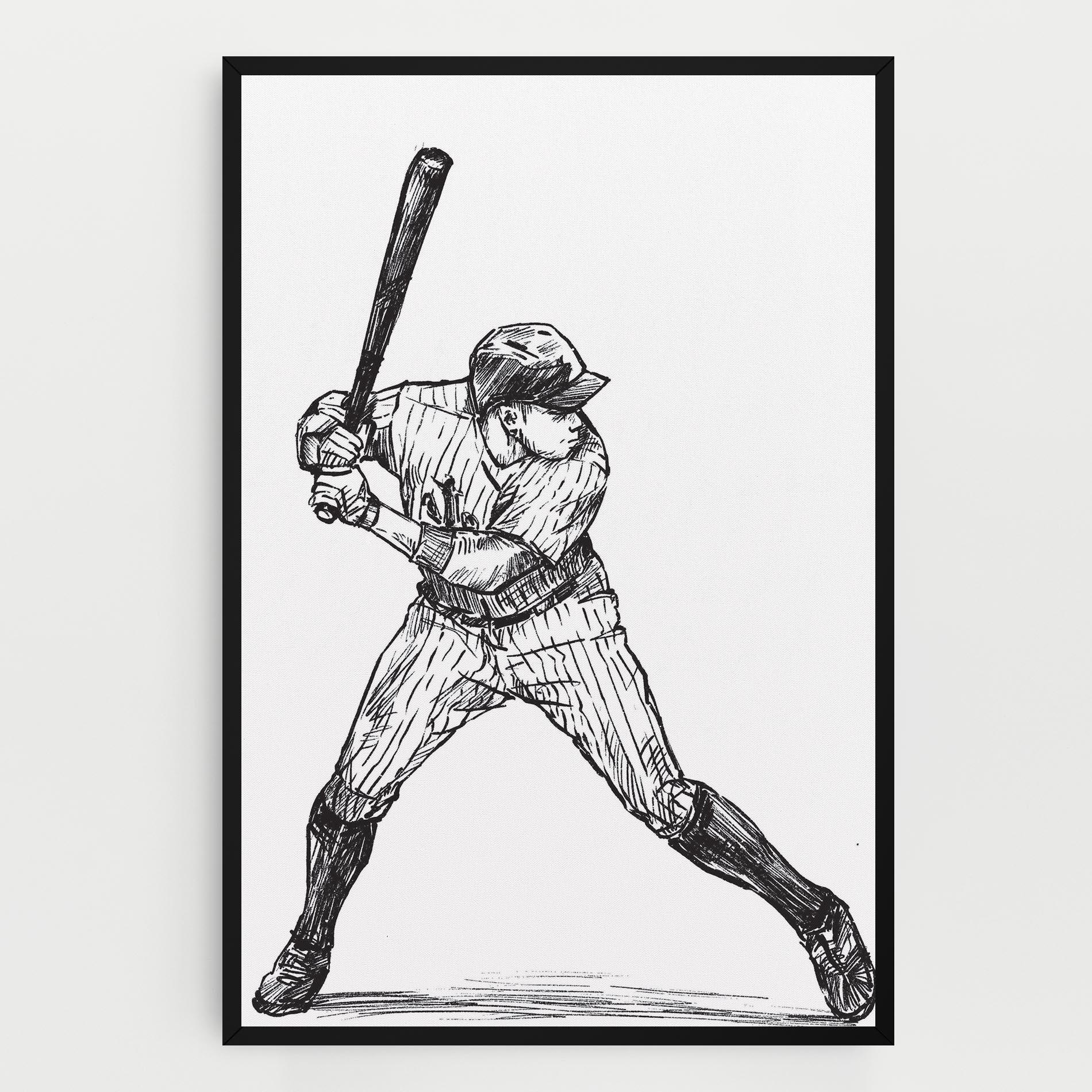 Tablou Canvas Baseball Play mockup 0