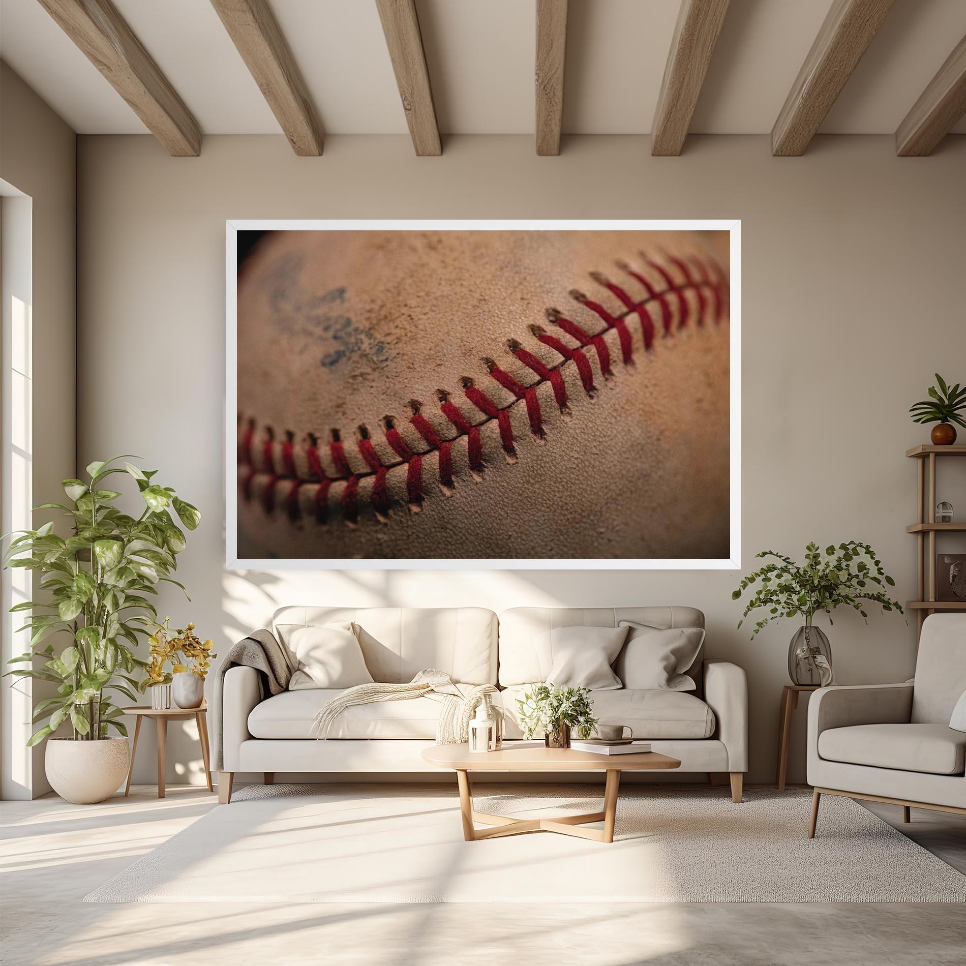 Tablou Canvas Baseball Ball Close Up mockup 6