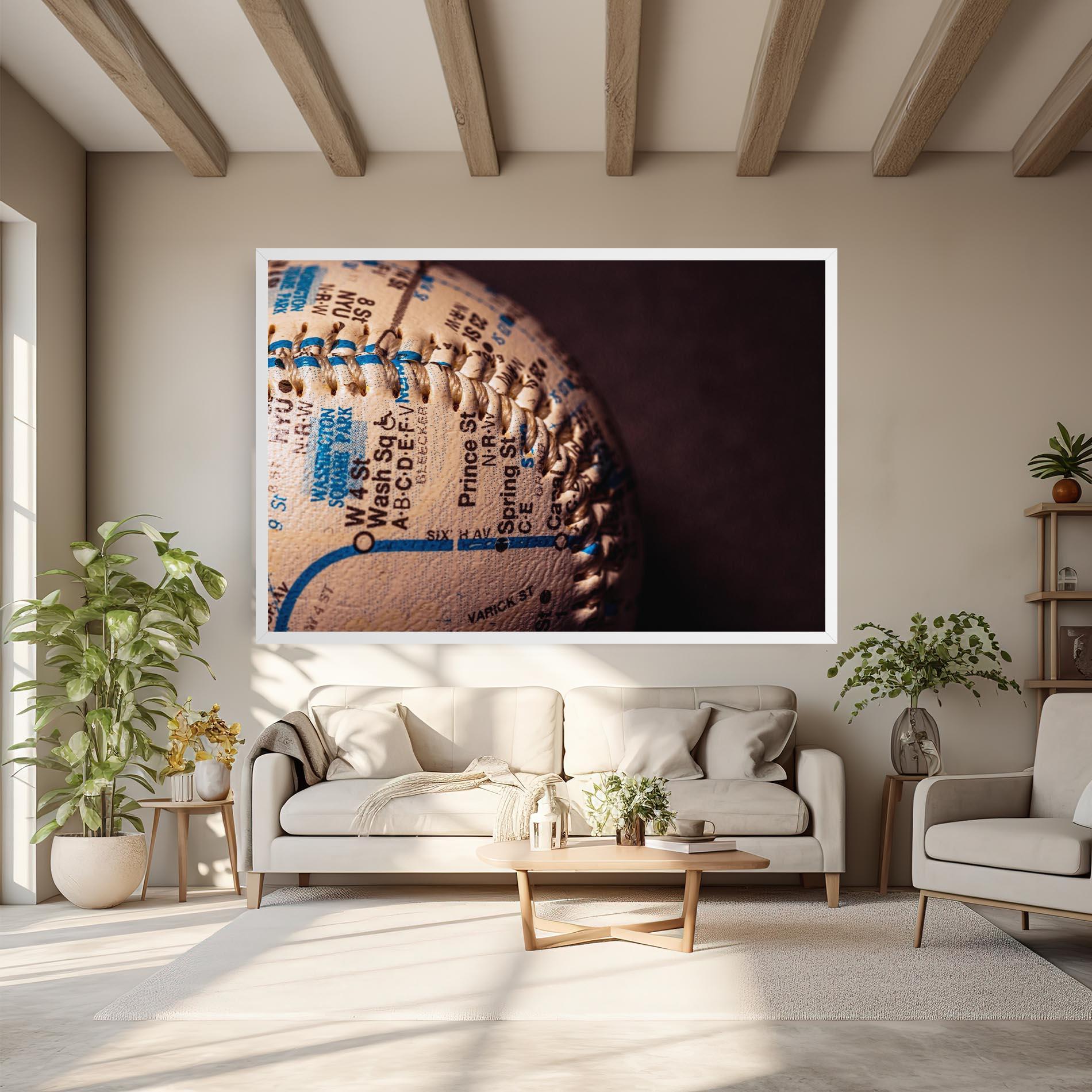 Tablou Canvas Blue Text Baseball Ball mockup 6