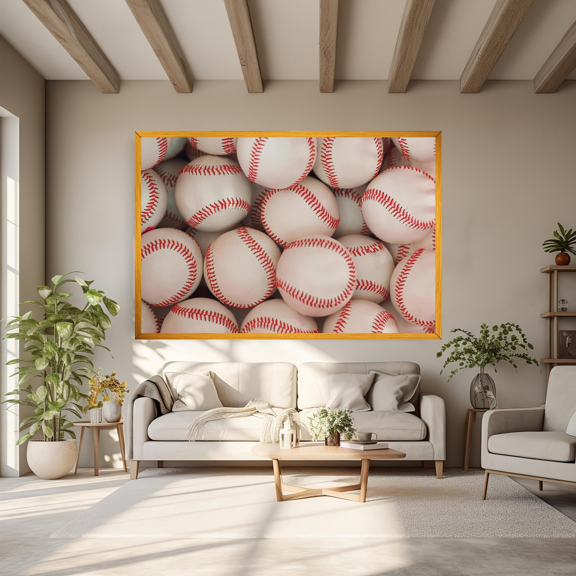 Tablou Canvas Baseball Balls Stack mockup 6
