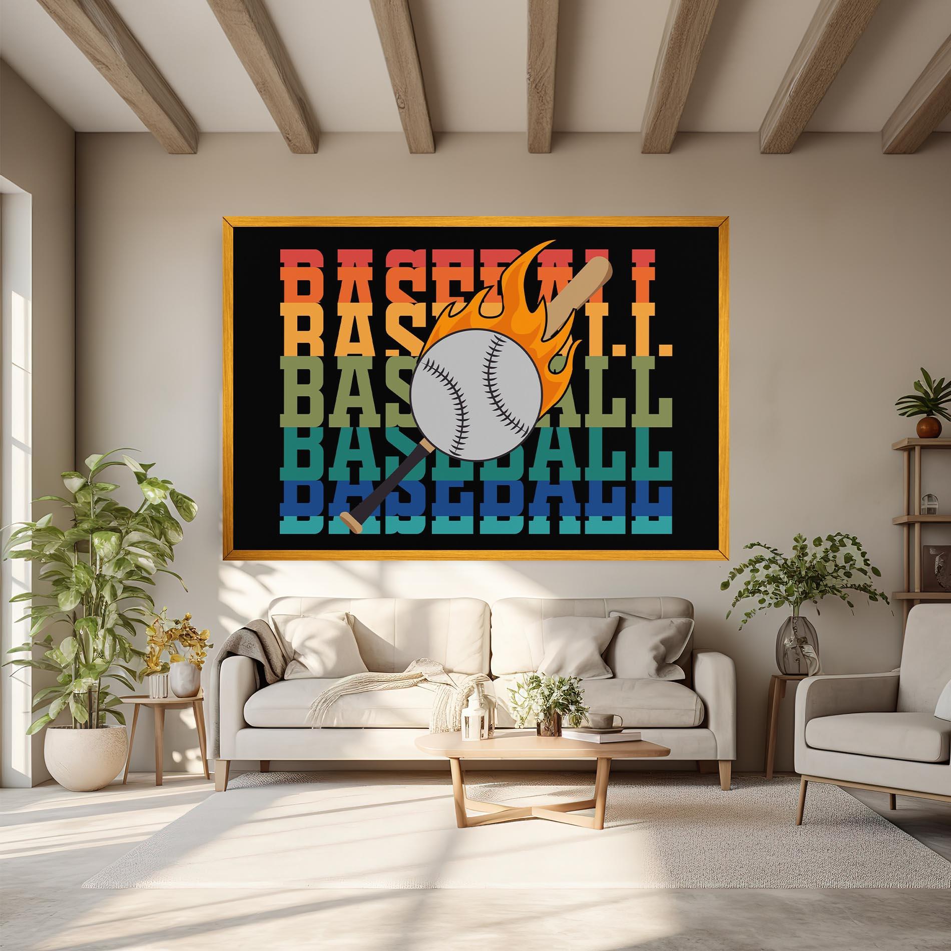 Tablou Canvas Baseball Color mockup 6