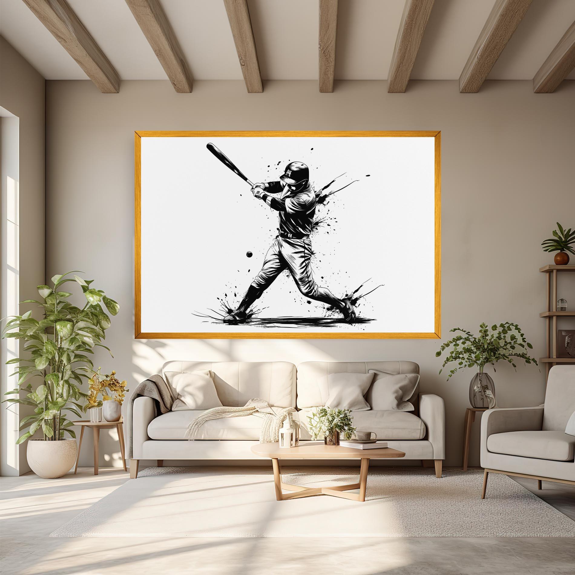 Tablou Canvas Baseball Splash mockup 6