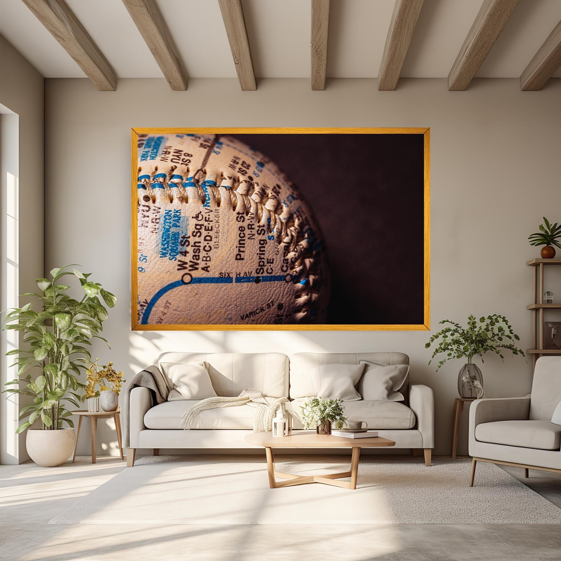 Tablou Canvas Blue Text Baseball Ball mockup 6