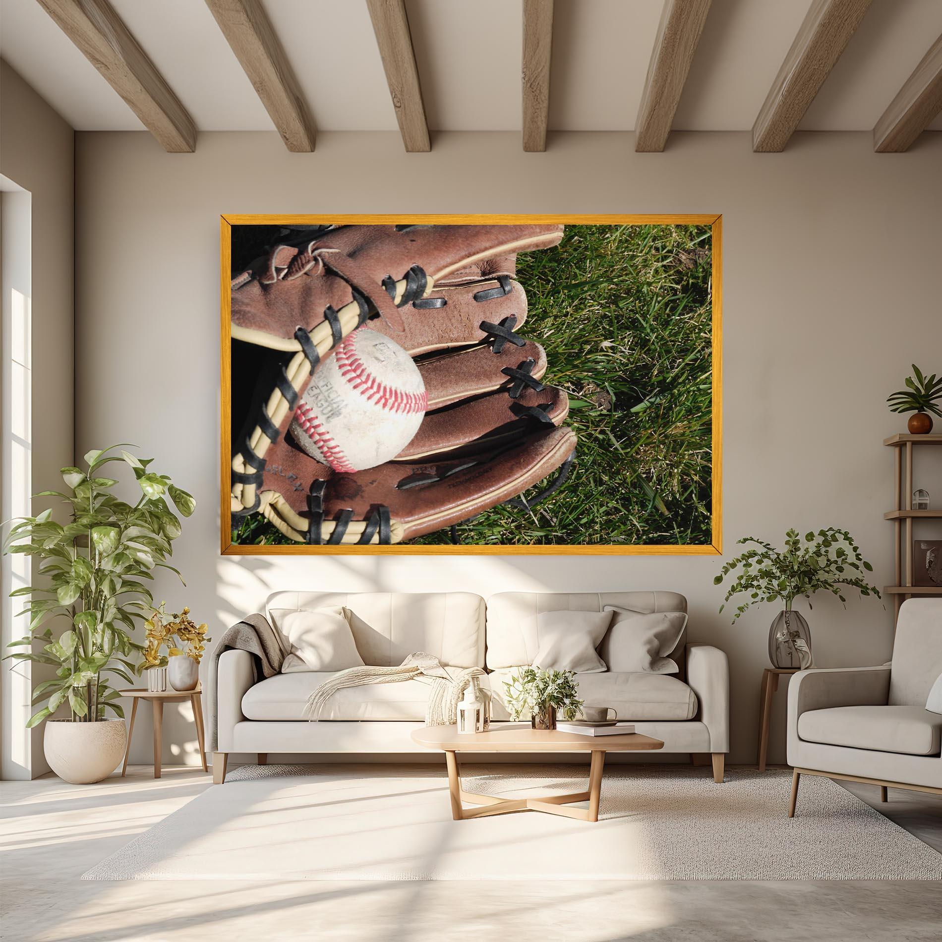 Tablou Canvas Brown Baseball Glove mockup 6