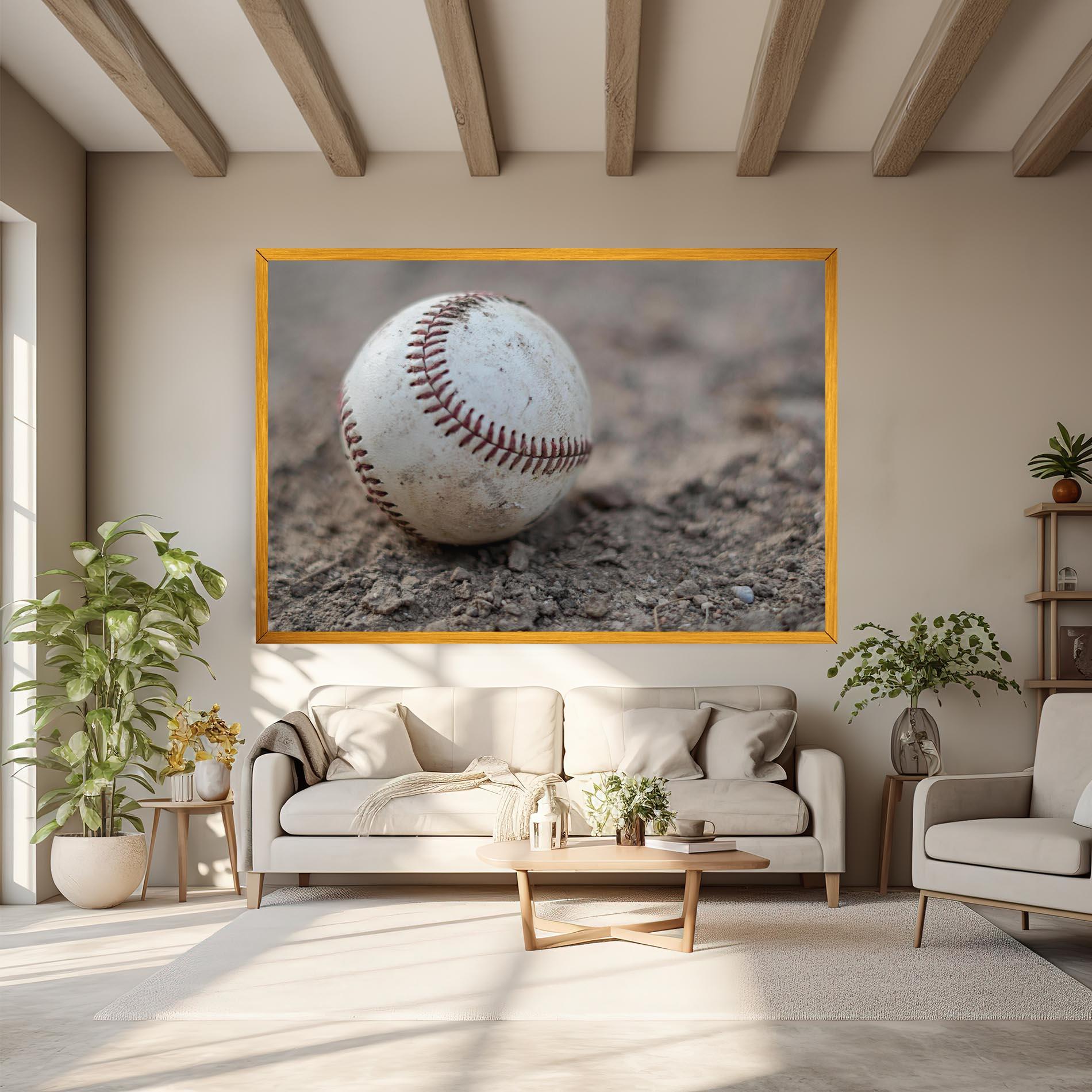 Tablou Canvas Dusty Baseball Ball mockup 6