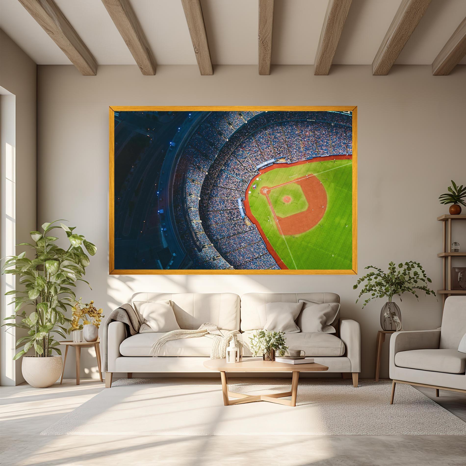 Tablou Canvas Green Baseball Field mockup 6