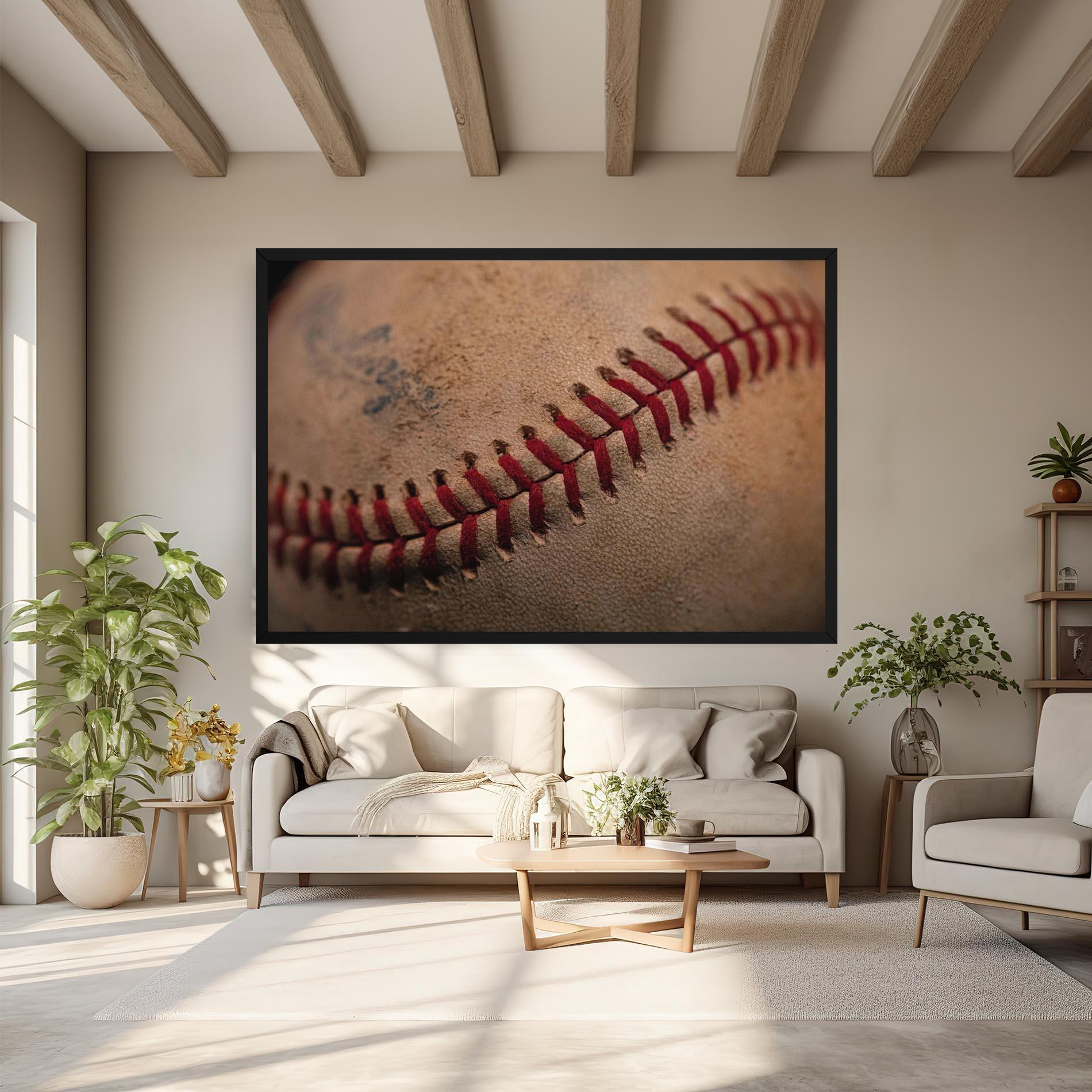 Tablou Canvas Baseball Ball Close Up mockup 6