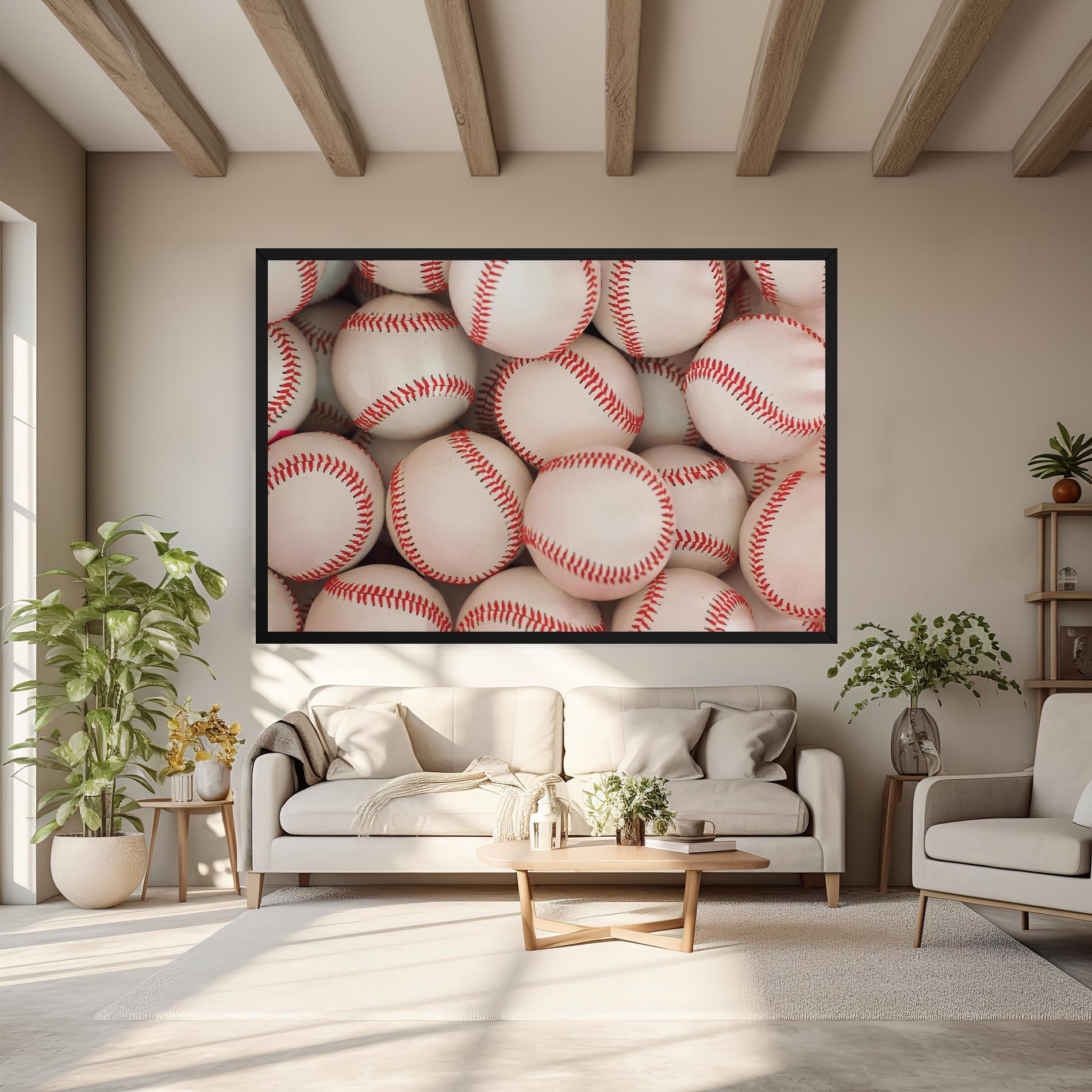 Tablou Canvas Baseball Balls Stack mockup 6