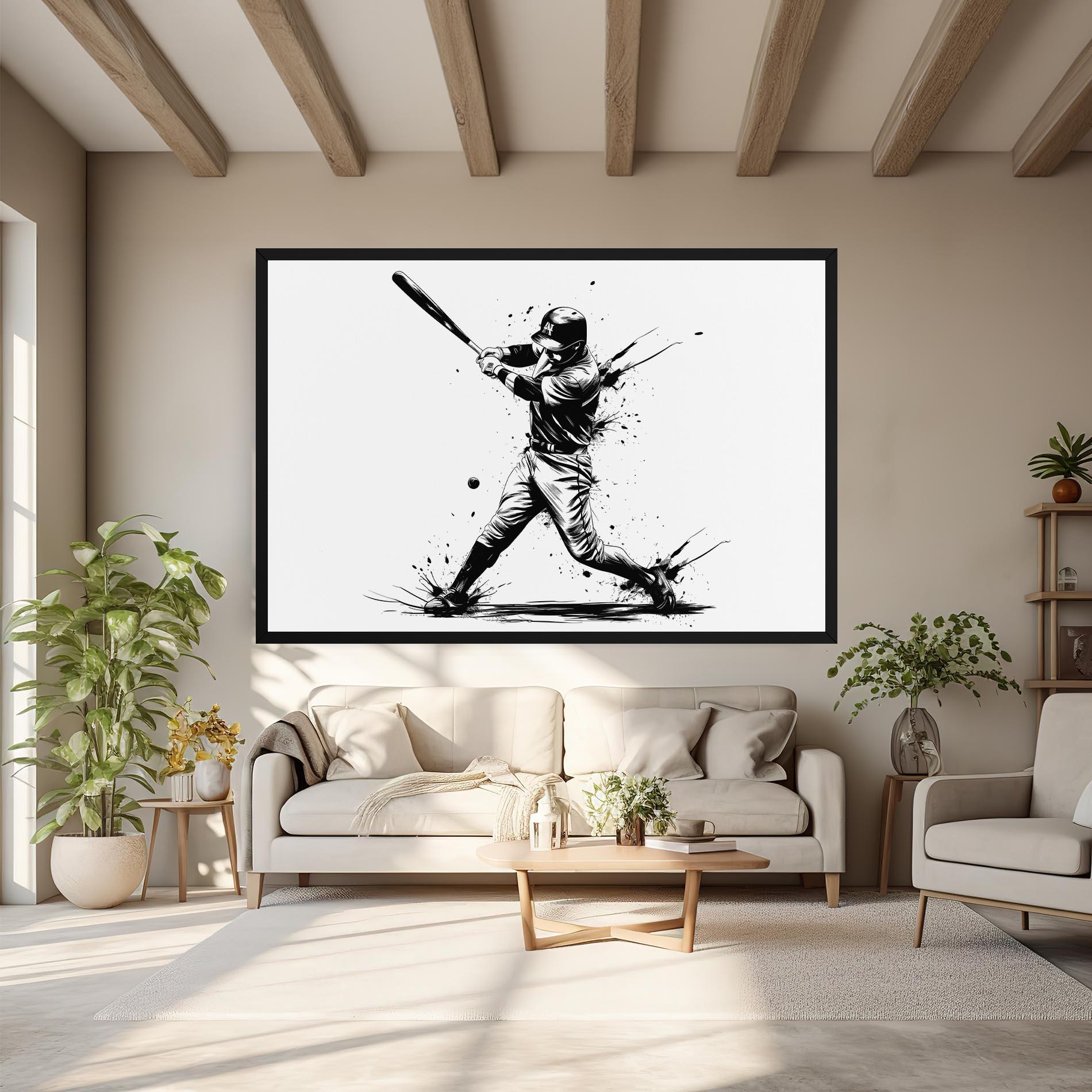 Tablou Canvas Baseball Splash mockup 6