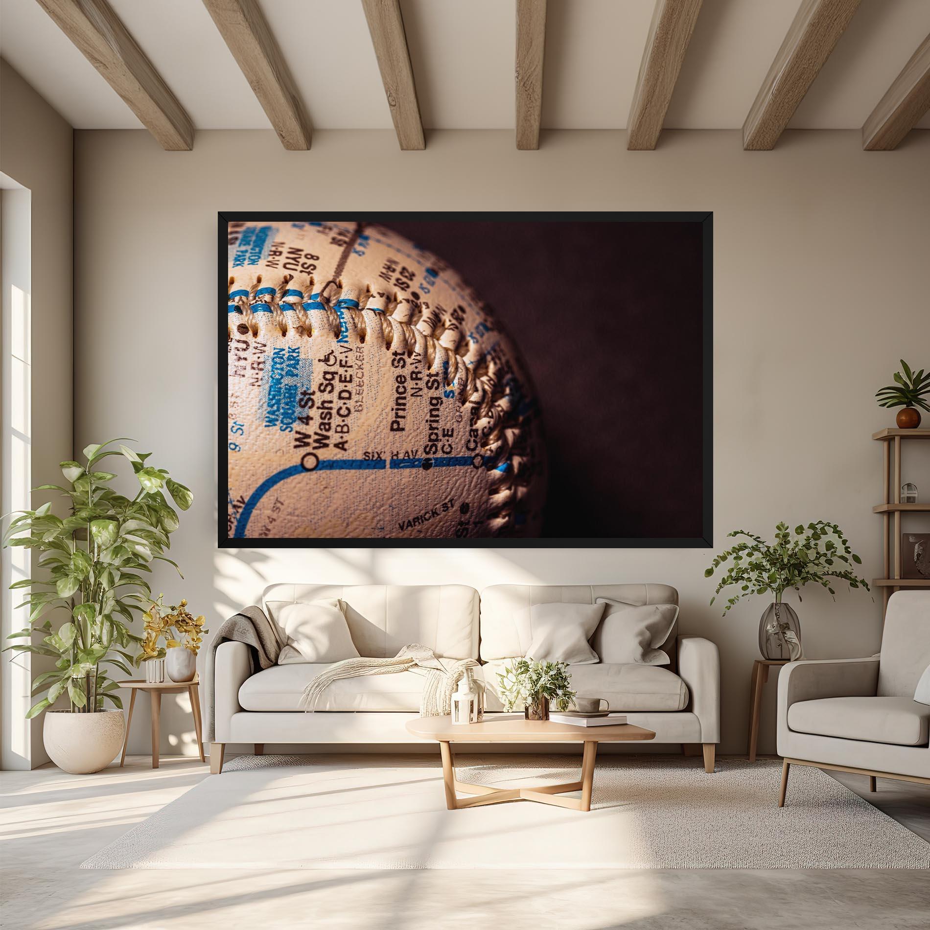 Tablou Canvas Blue Text Baseball Ball mockup 6