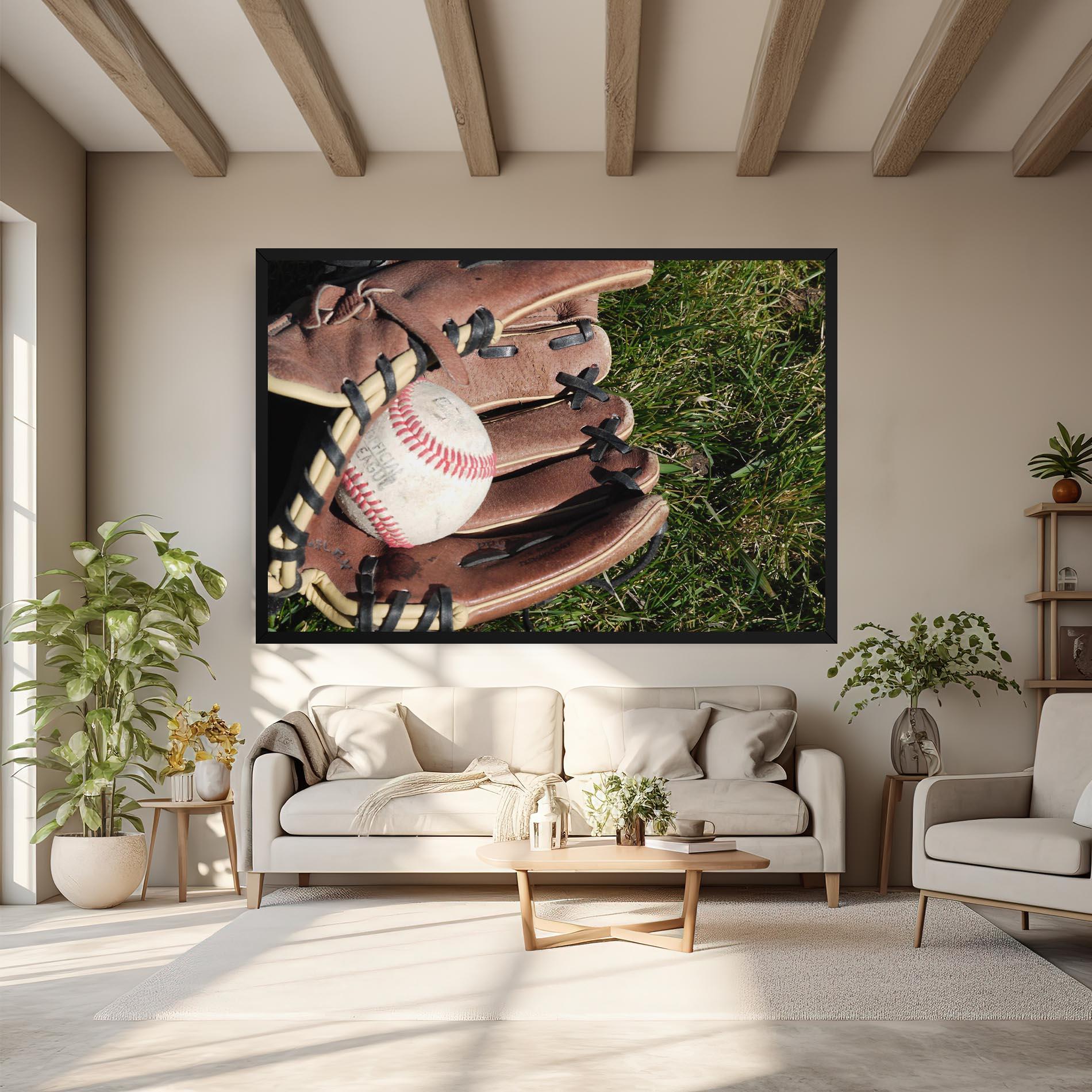 Tablou Canvas Brown Baseball Glove mockup 6