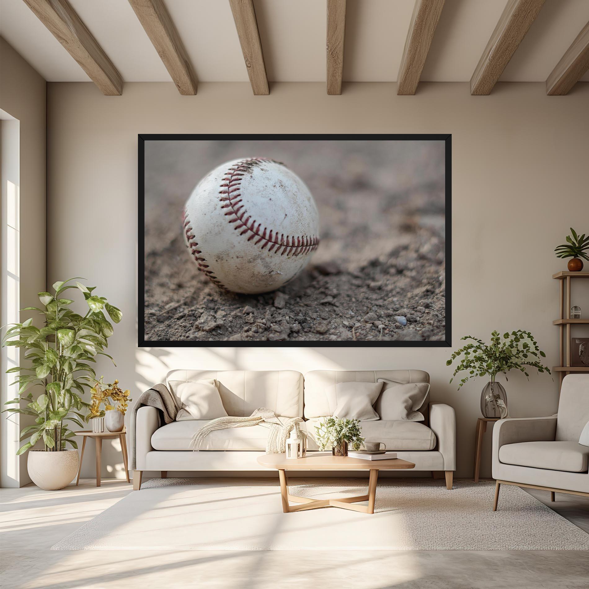 Tablou Canvas Dusty Baseball Ball mockup 6