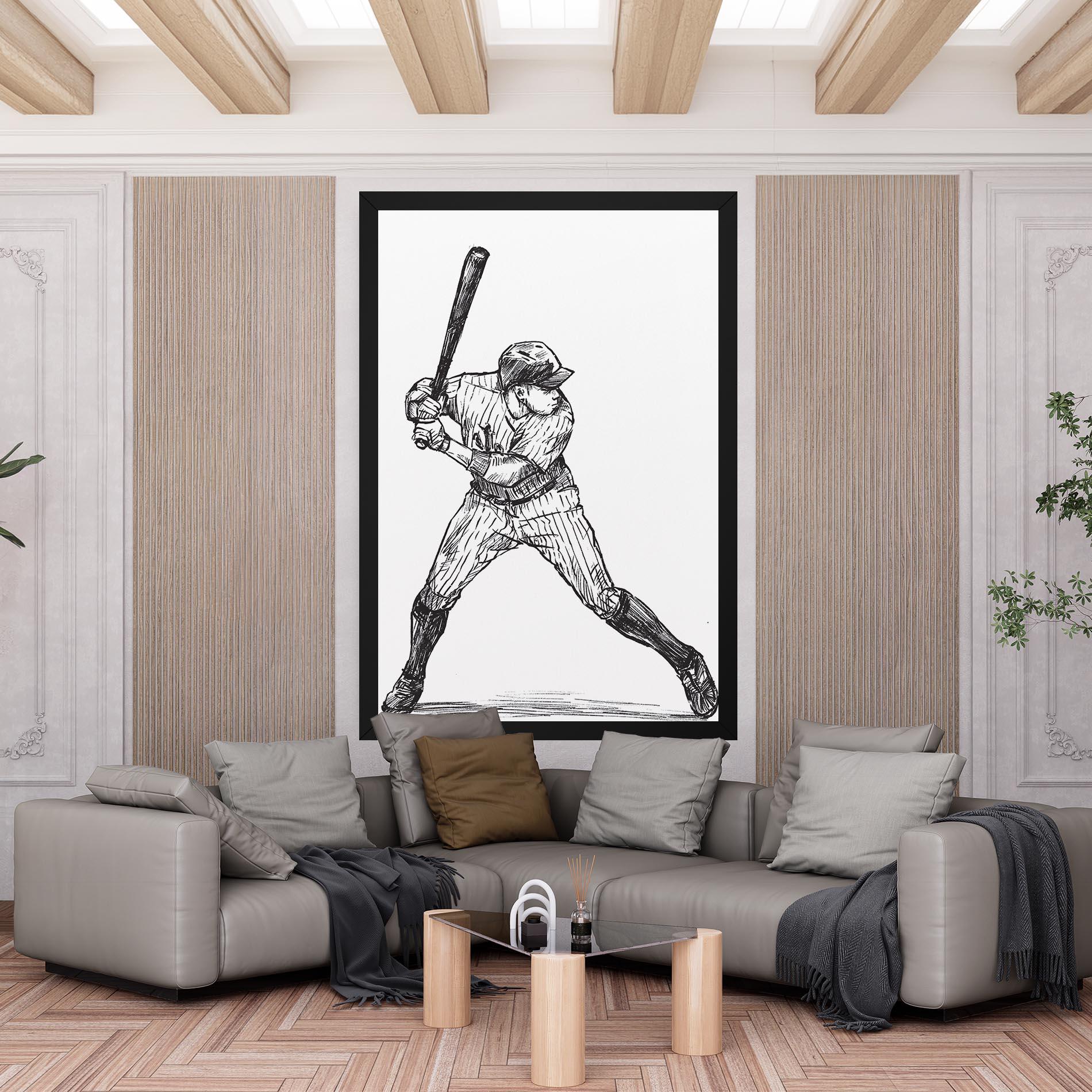 Tablou Canvas Baseball Play mockup 6