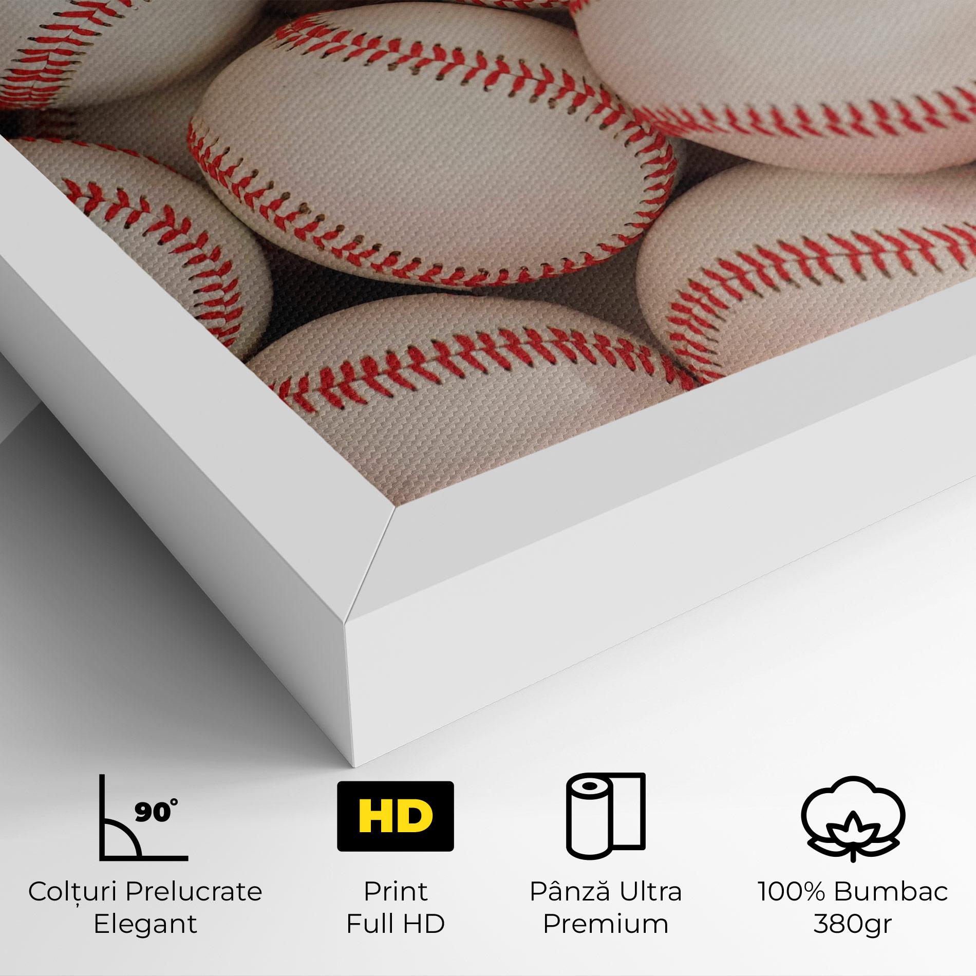 Tablou Canvas Baseball Balls Stack mockup 4