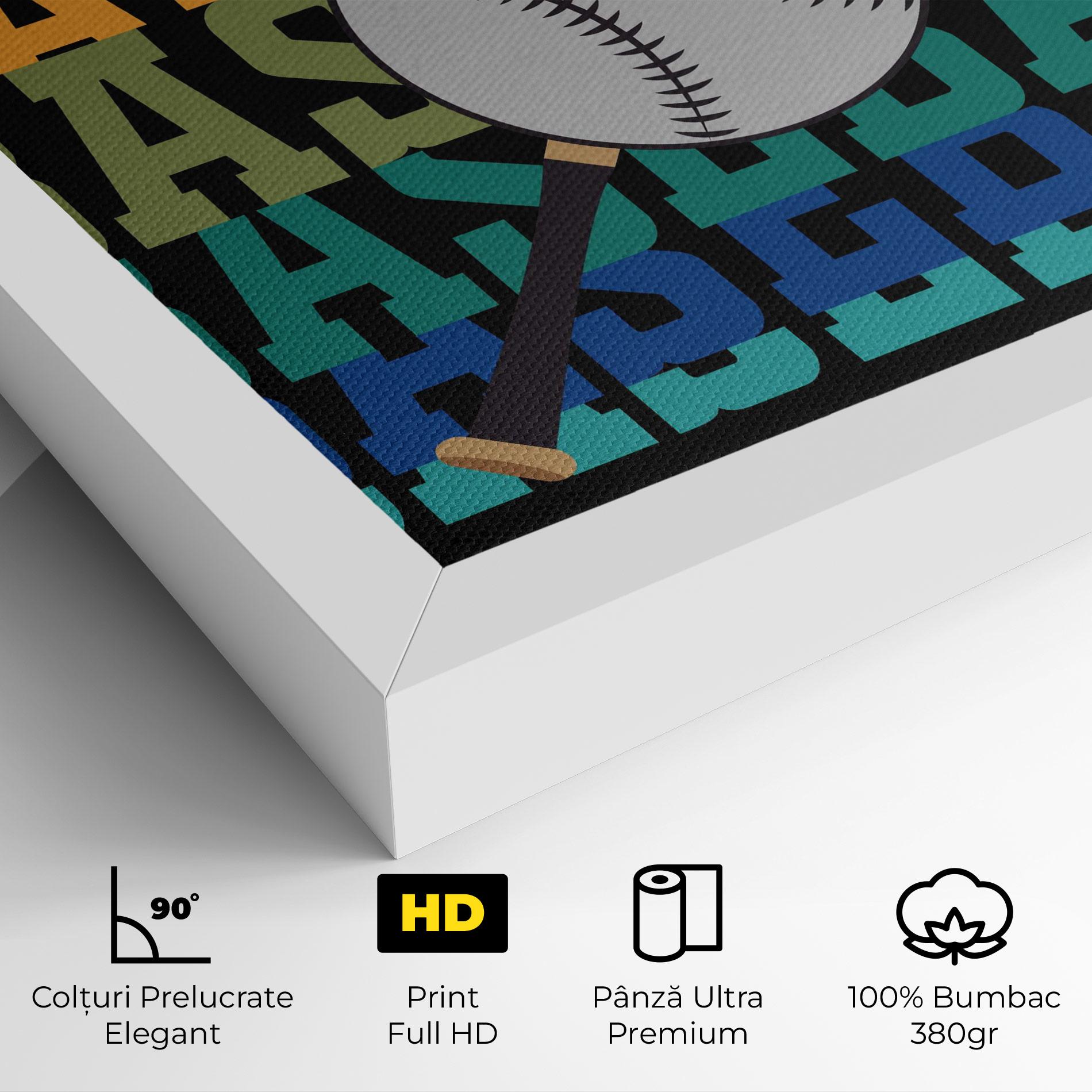 Tablou Canvas Baseball Color mockup 4