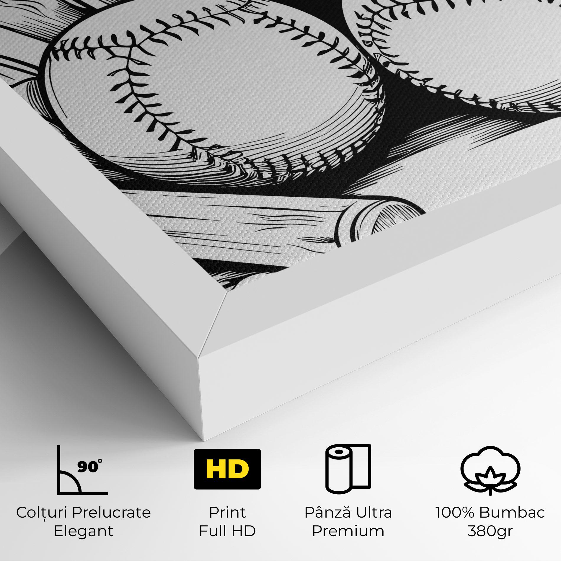 Tablou Canvas Big Baseball Ball mockup 4