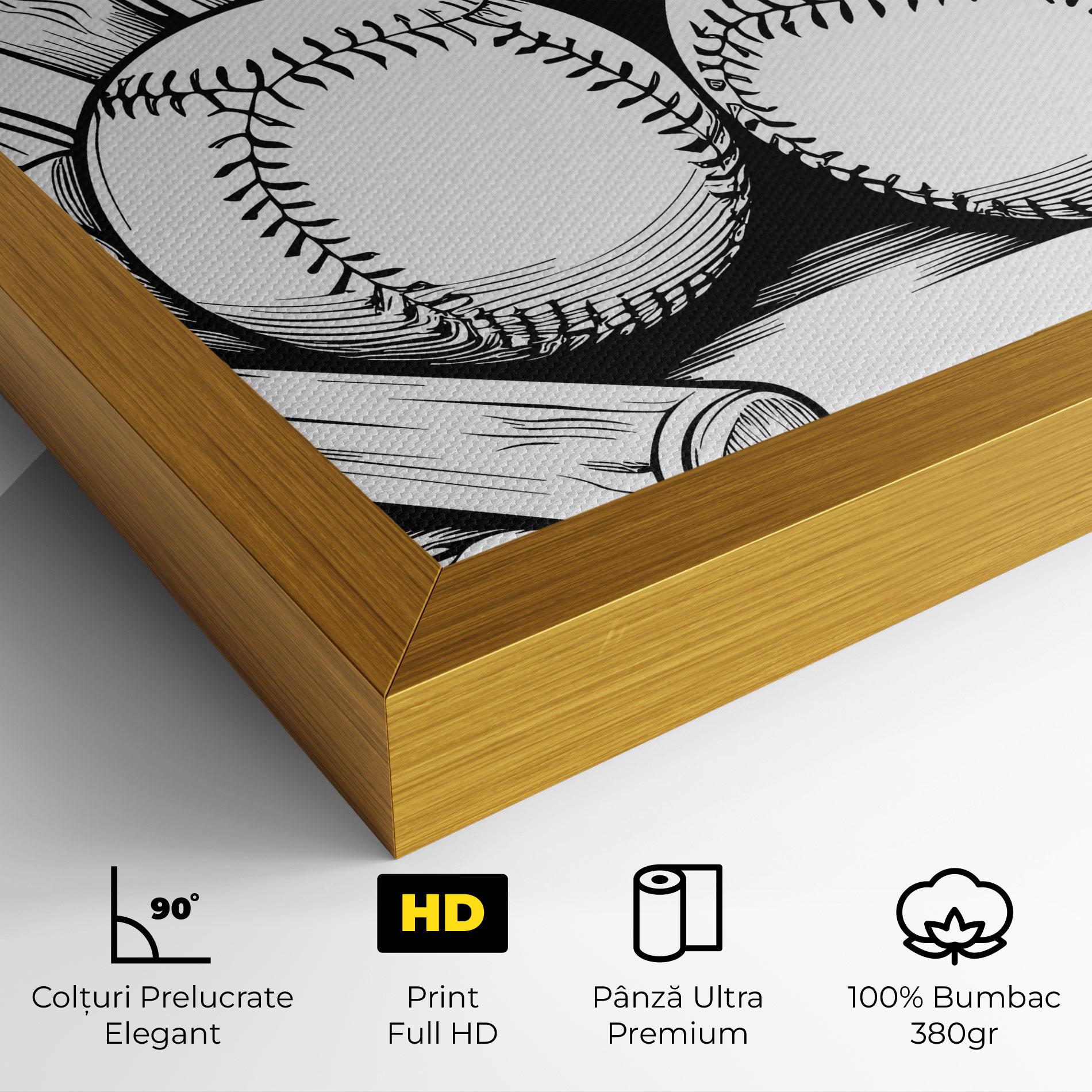 Tablou Canvas Big Baseball Ball mockup 4