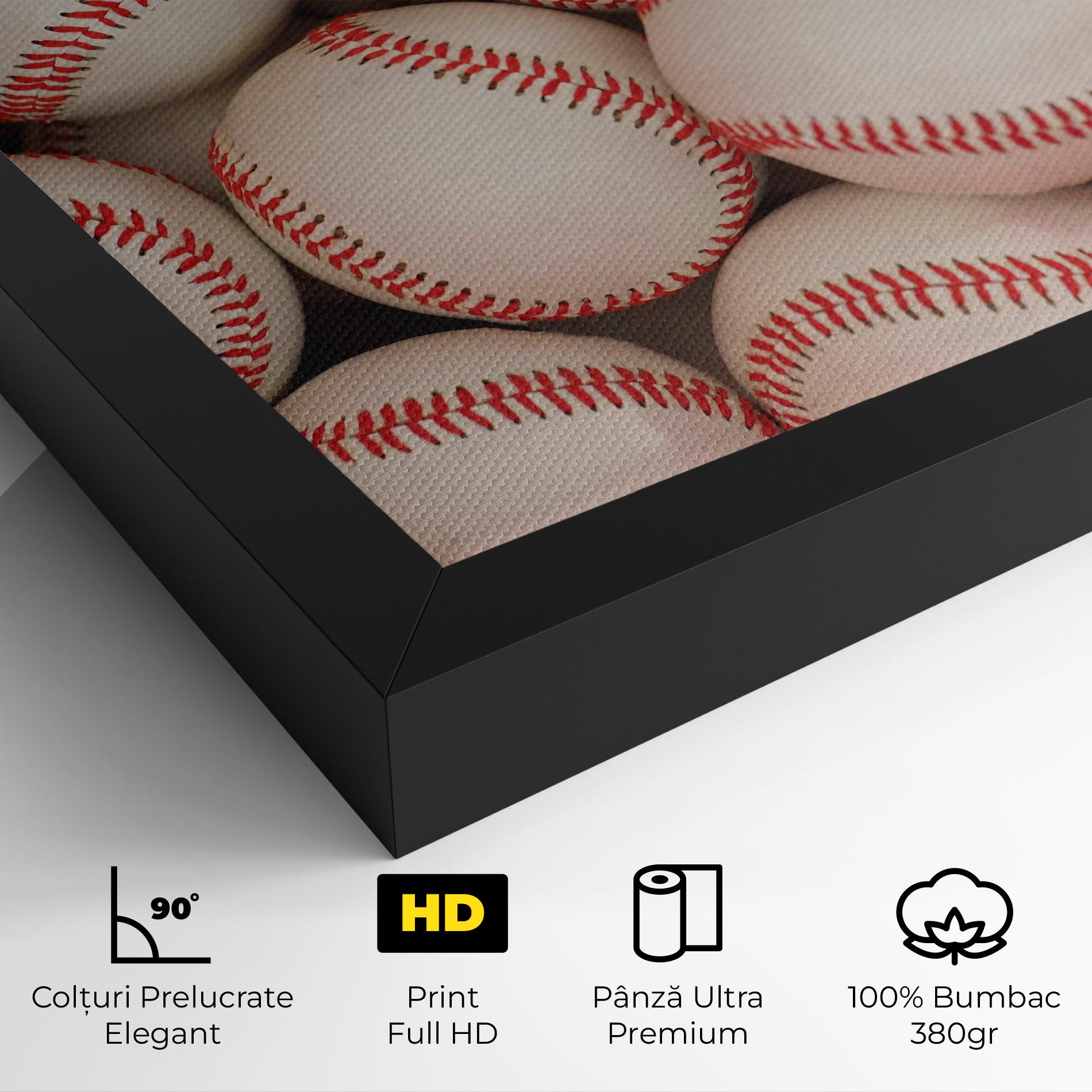 Tablou Canvas Baseball Balls Stack mockup 4