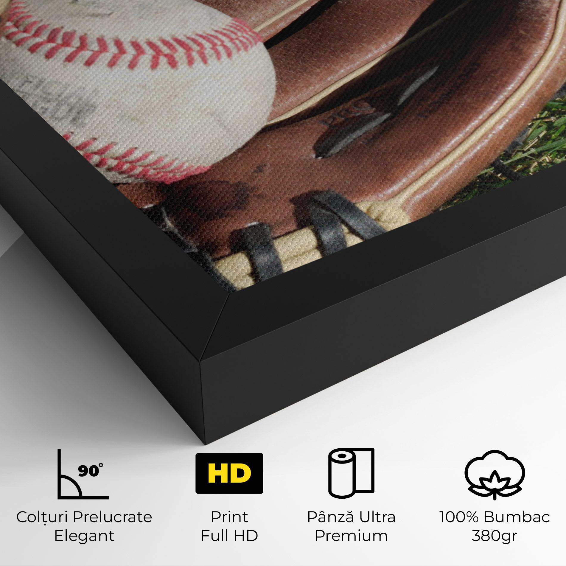 Tablou Canvas Brown Baseball Glove mockup 4
