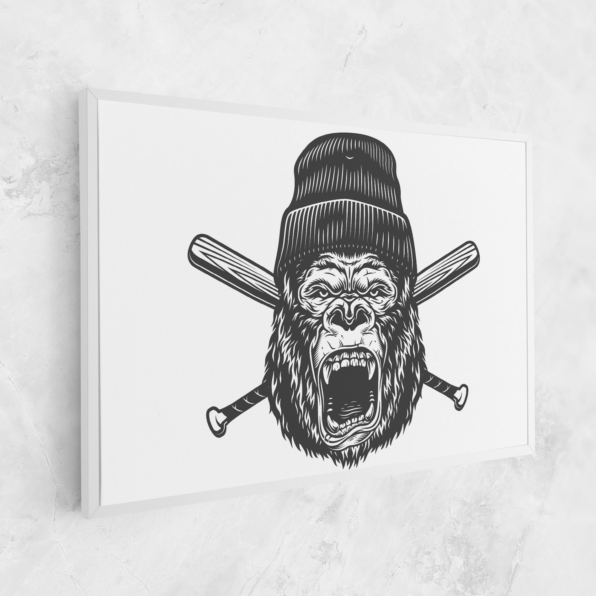 Tablou Canvas Baseball Gorilla mockup 1