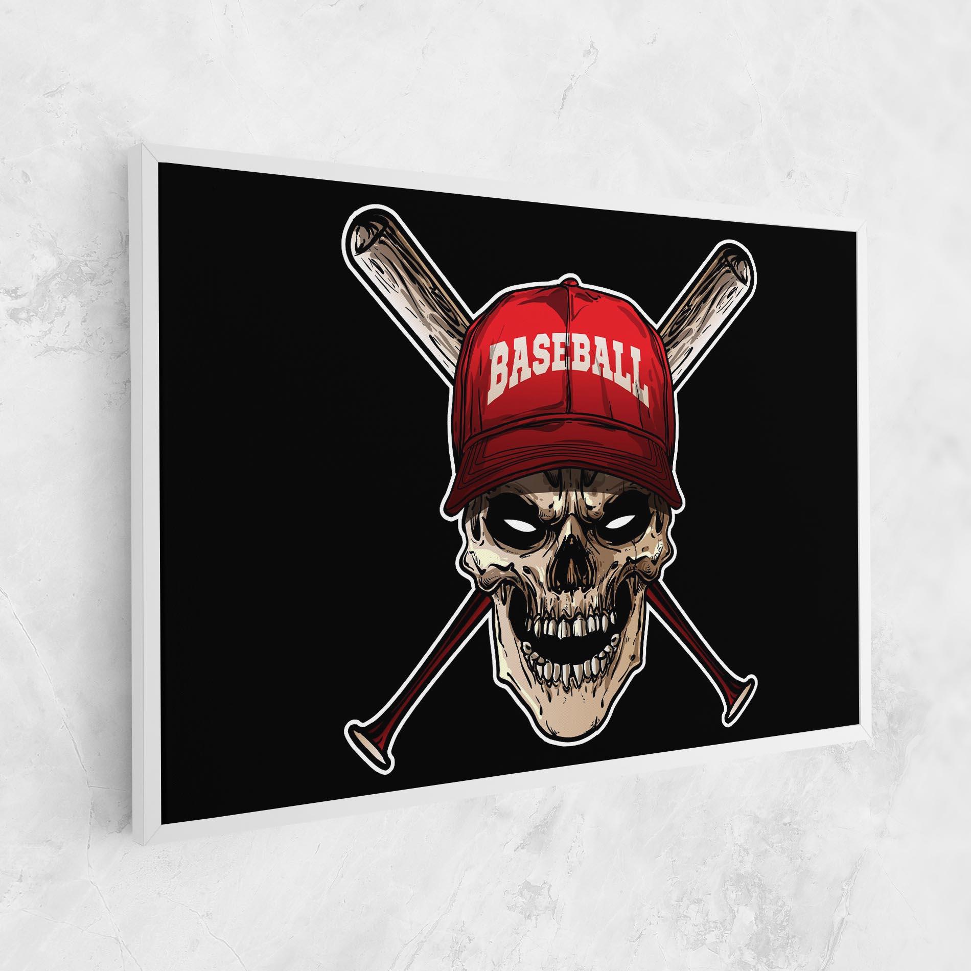 Tablou Canvas Baseball Skull mockup 1