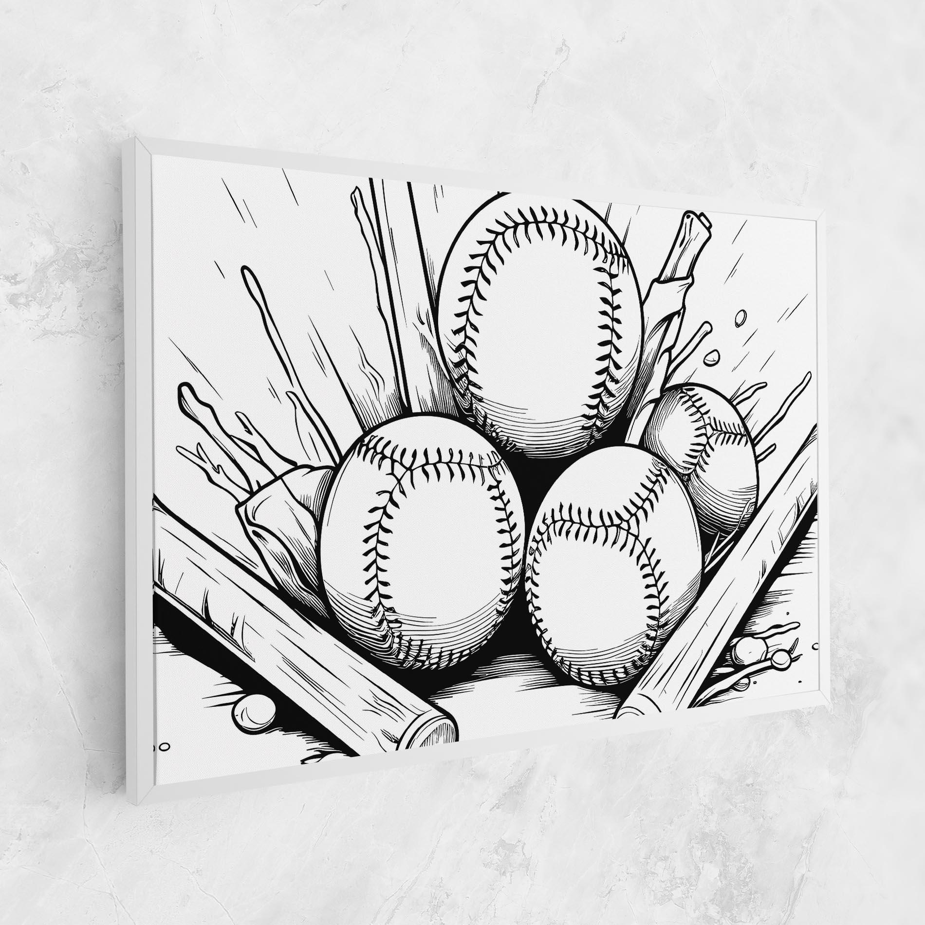 Tablou Canvas Big Baseball Ball mockup 1