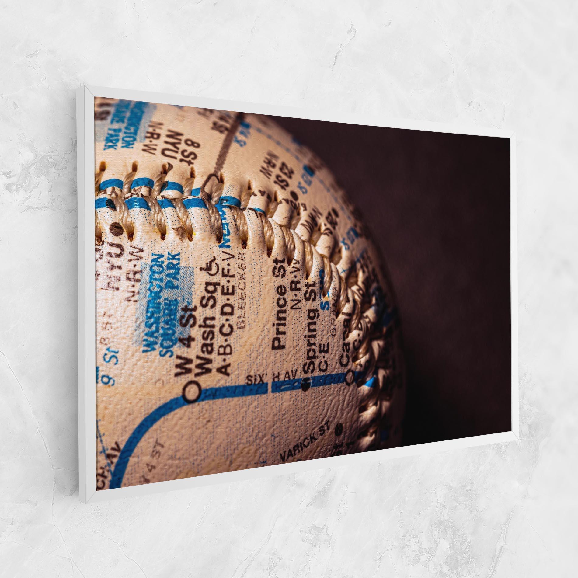 Tablou Canvas Blue Text Baseball Ball mockup 1
