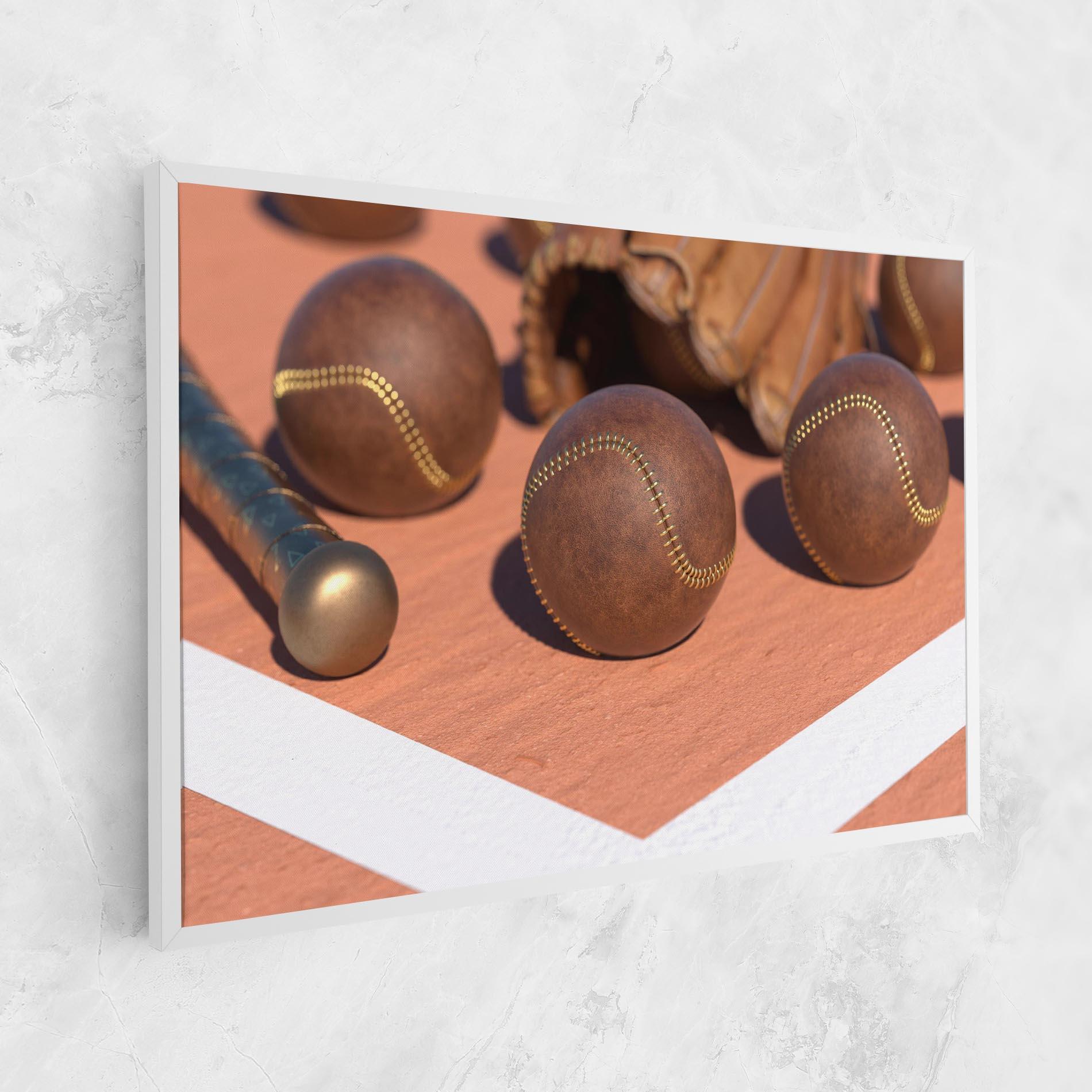 Tablou Canvas Brown Baseball Ball mockup 1