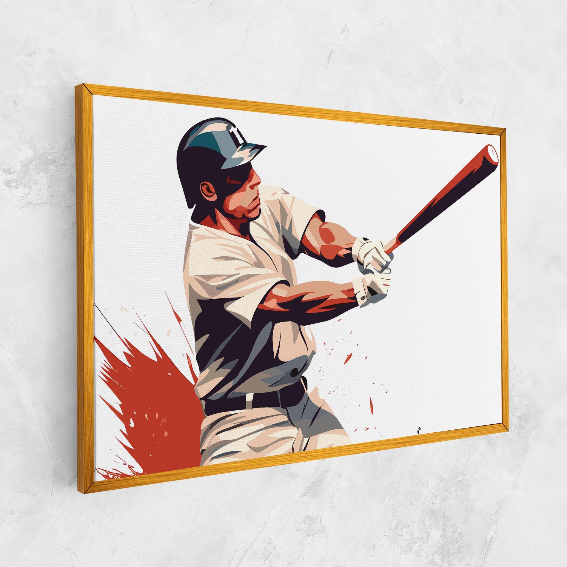 Tablou Canvas Baseball Red Art mockup 1
