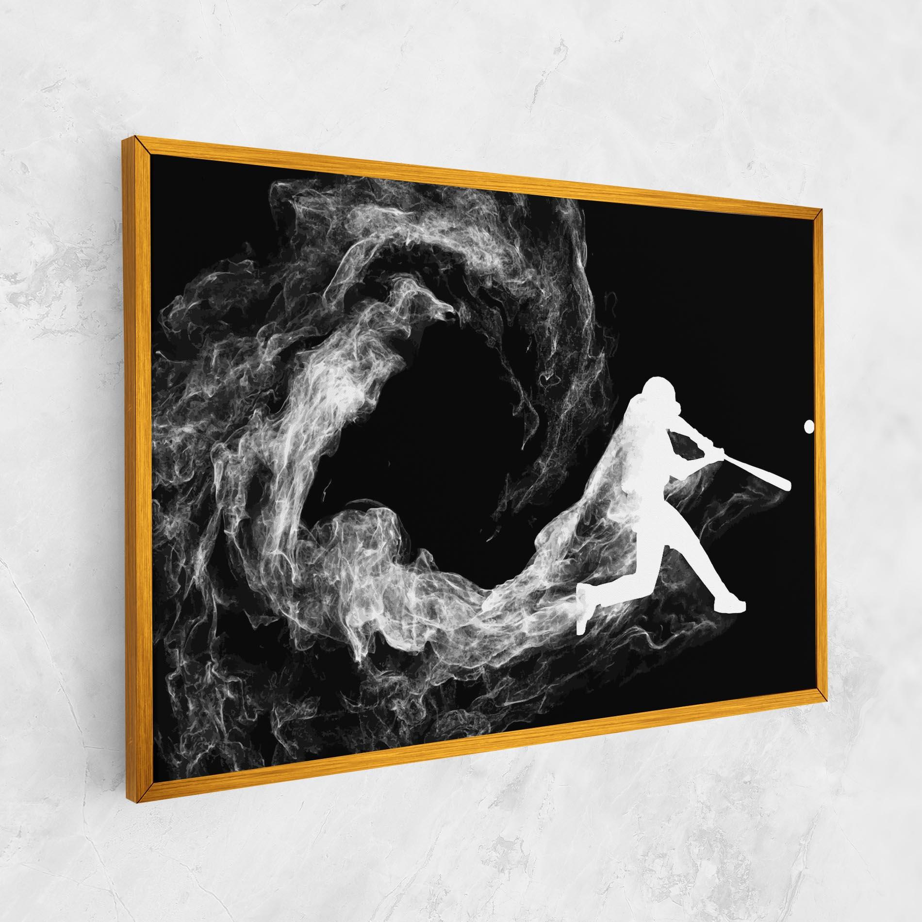 Tablou Canvas Baseball Smoke mockup 1