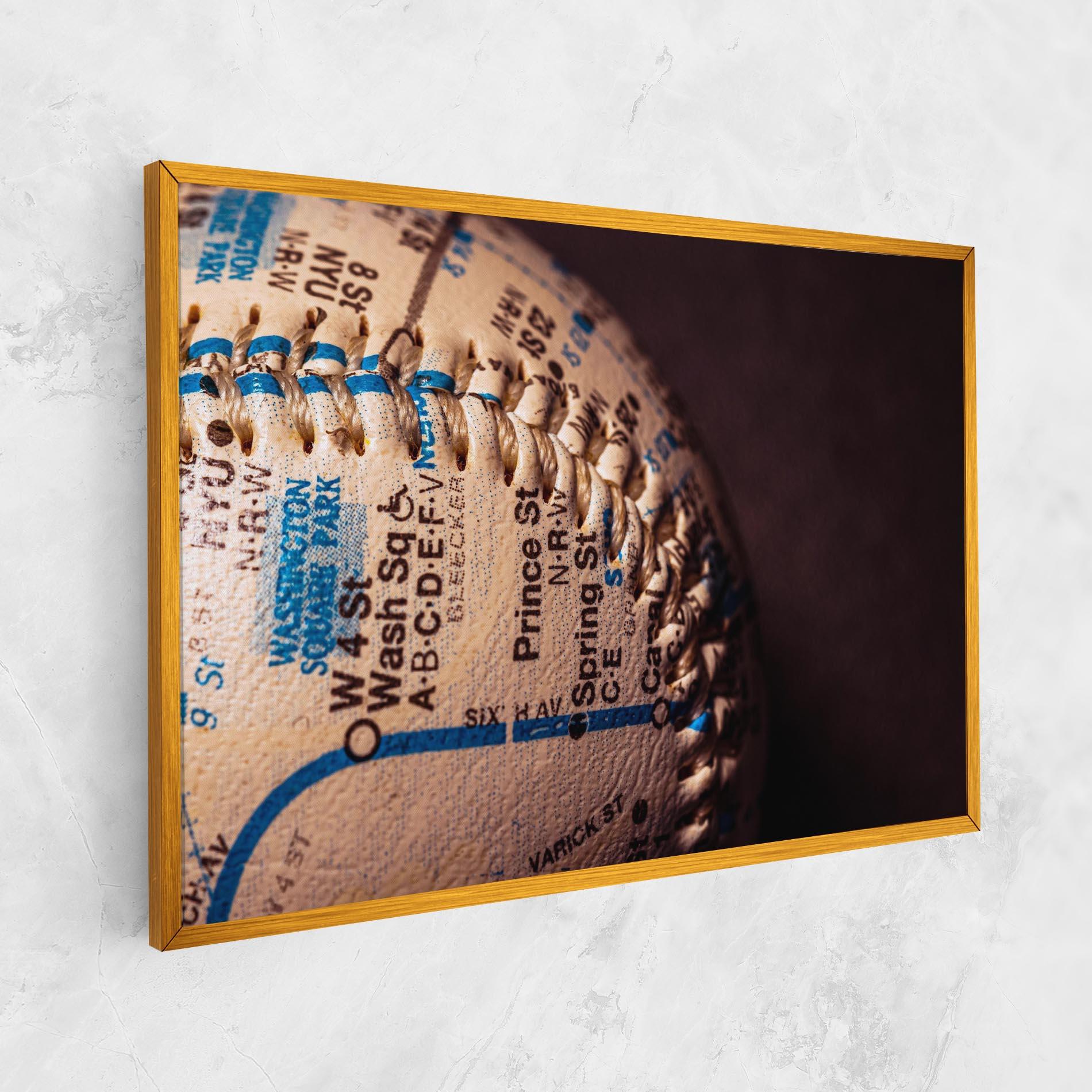 Tablou Canvas Blue Text Baseball Ball mockup 1