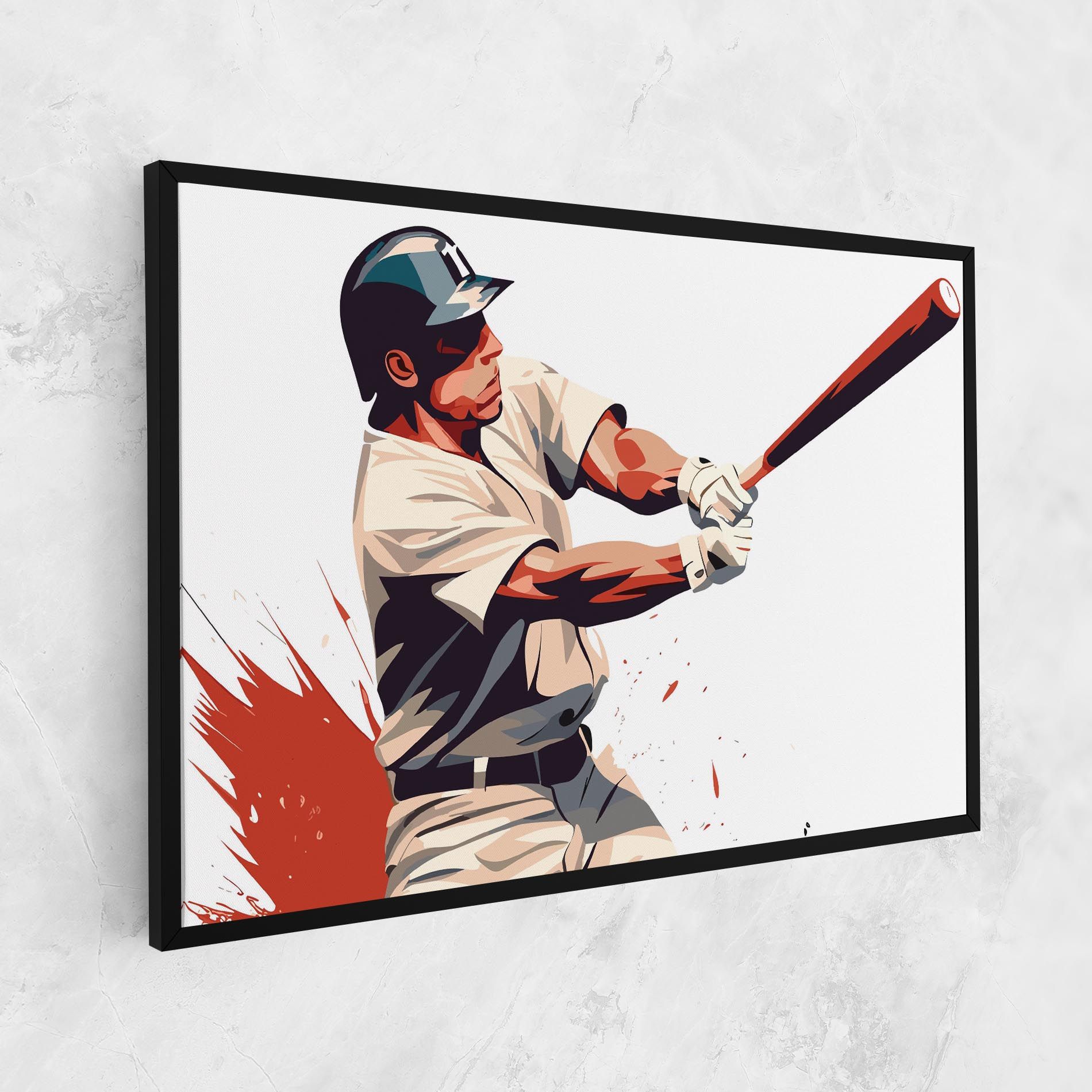Baseball Red Art mockup 1