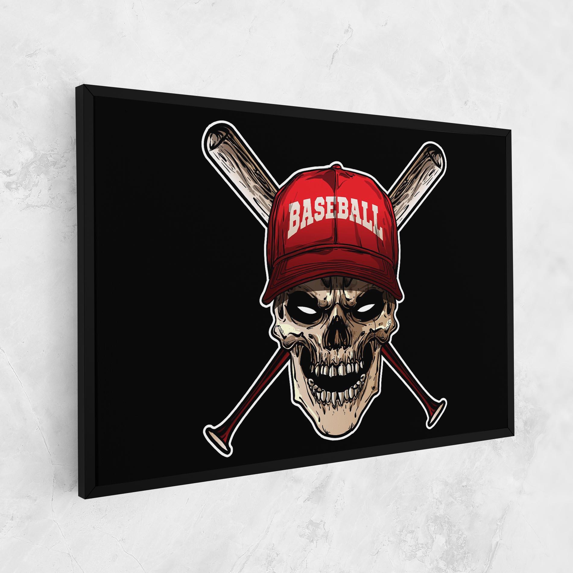 Tablou Canvas Baseball Skull mockup 1