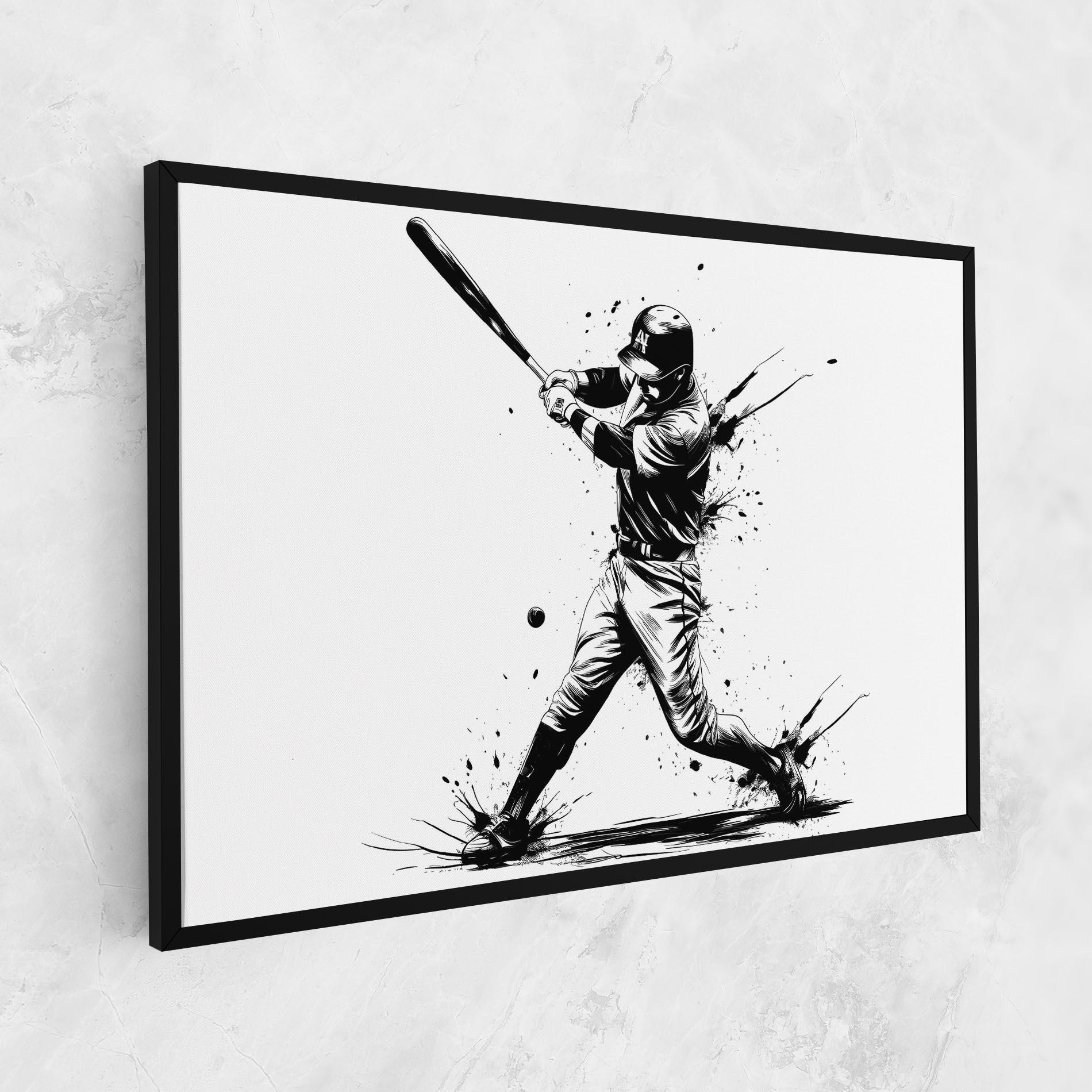 Tablou Canvas Baseball Splash mockup 1