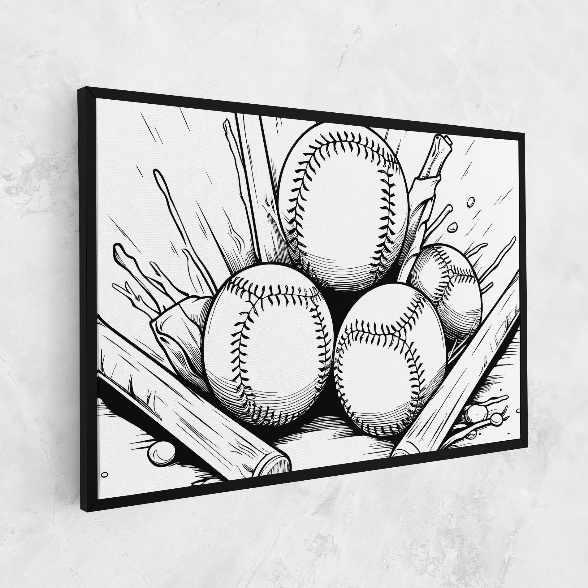 Tablou Canvas Big Baseball Ball mockup 1