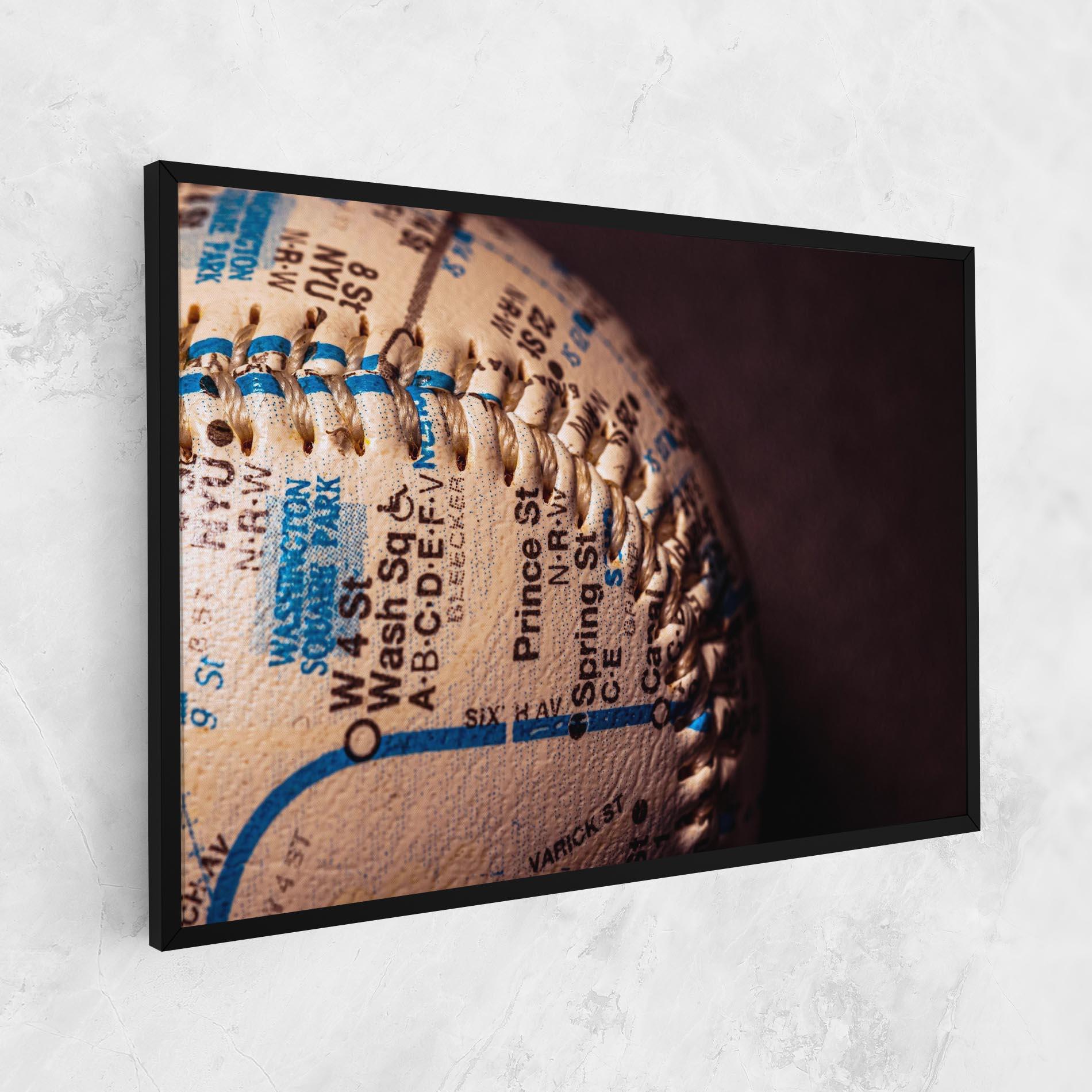 Tablou Canvas Blue Text Baseball Ball mockup 1