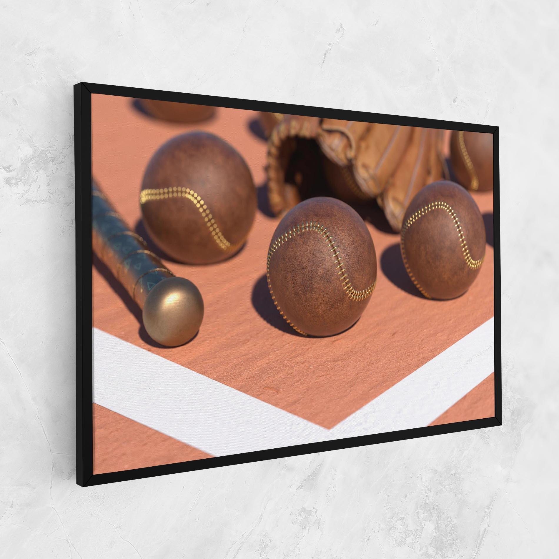 Tablou Canvas Brown Baseball Ball mockup 1