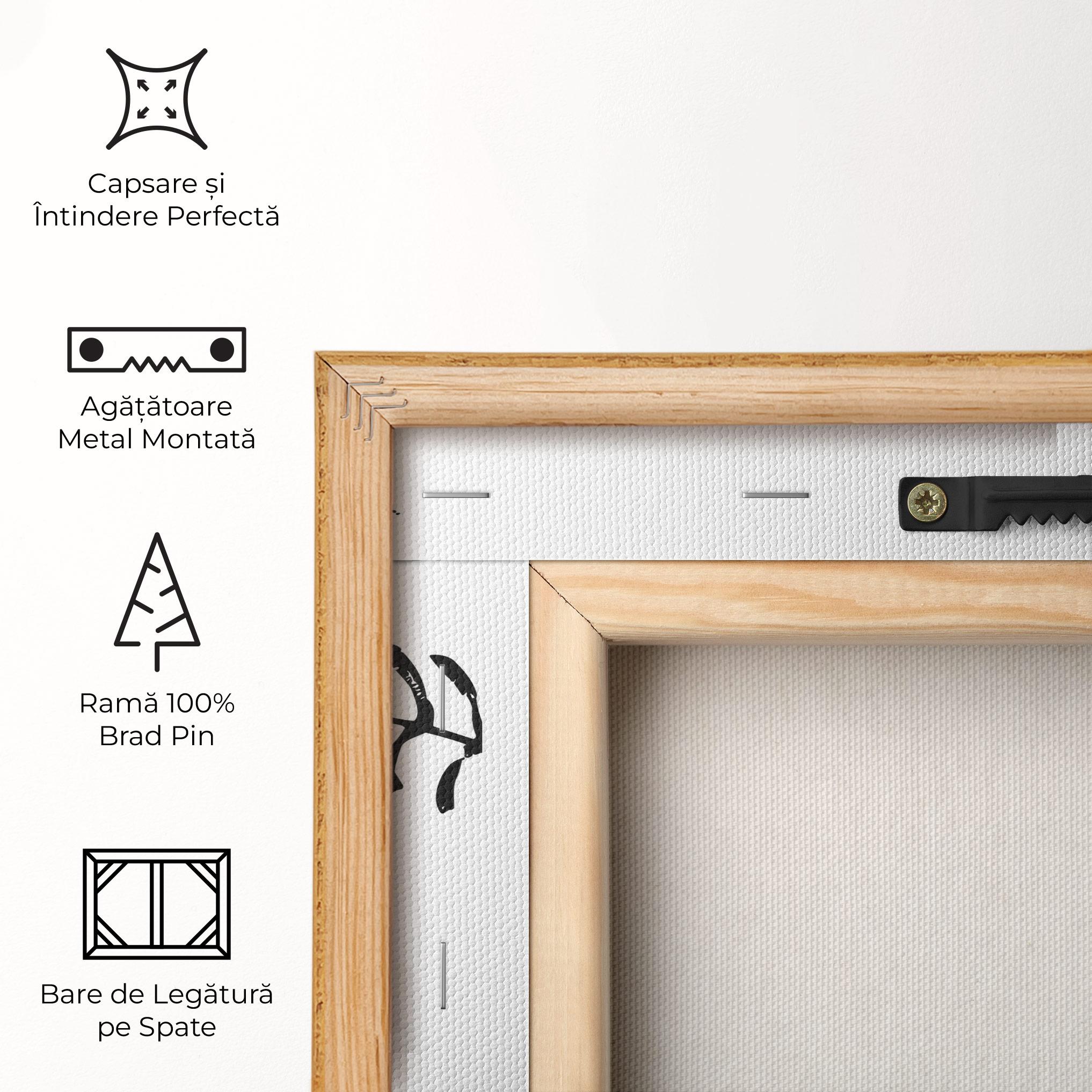 Tablou Canvas Baseball Black Line mockup 5