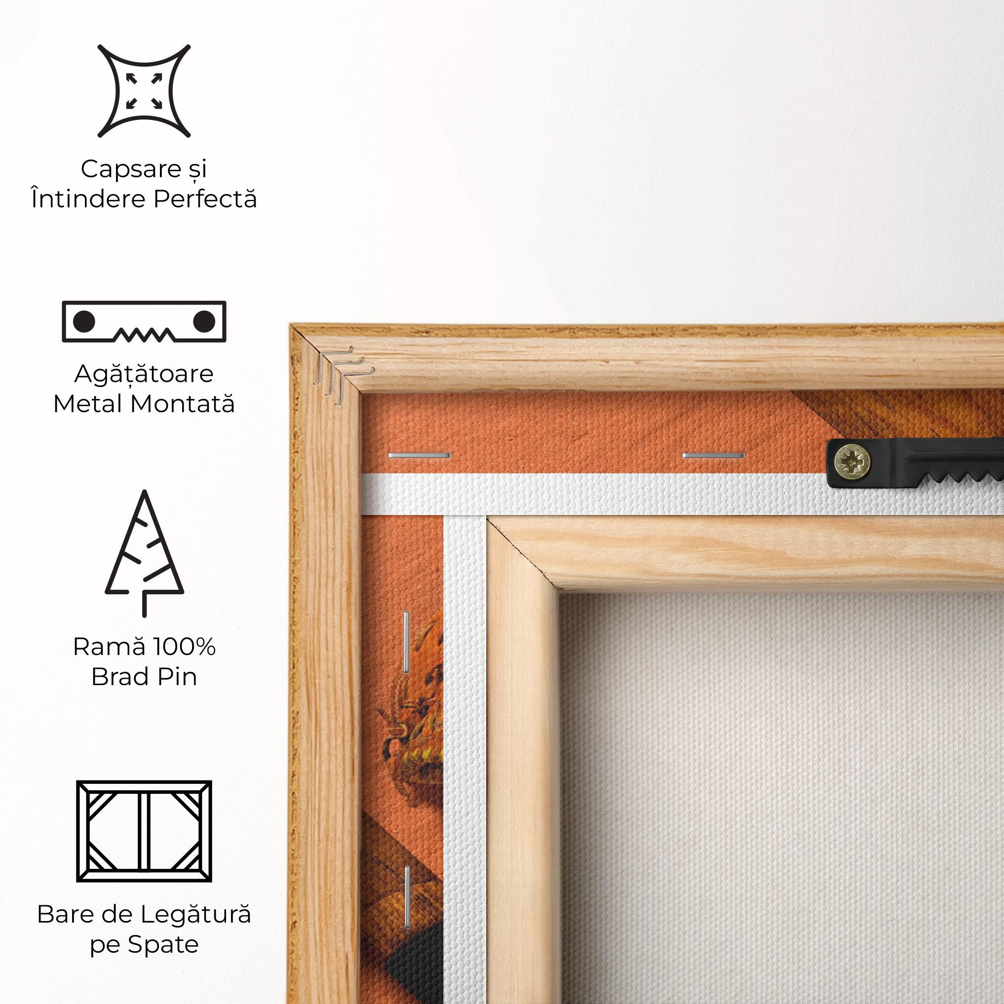 Tablou Canvas Baseball Set On Orange mockup 5