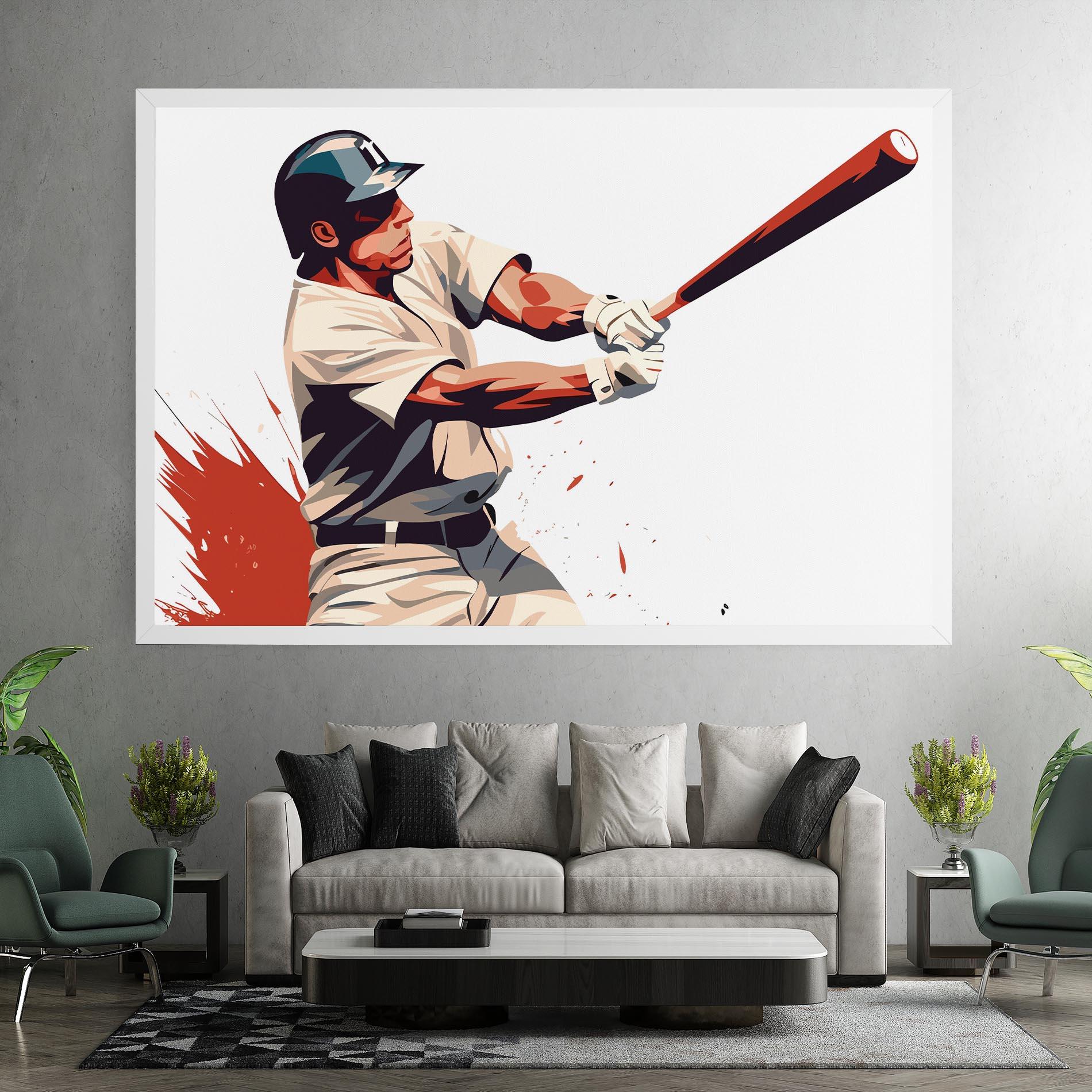 Tablou Canvas Baseball Red Art mockup 7