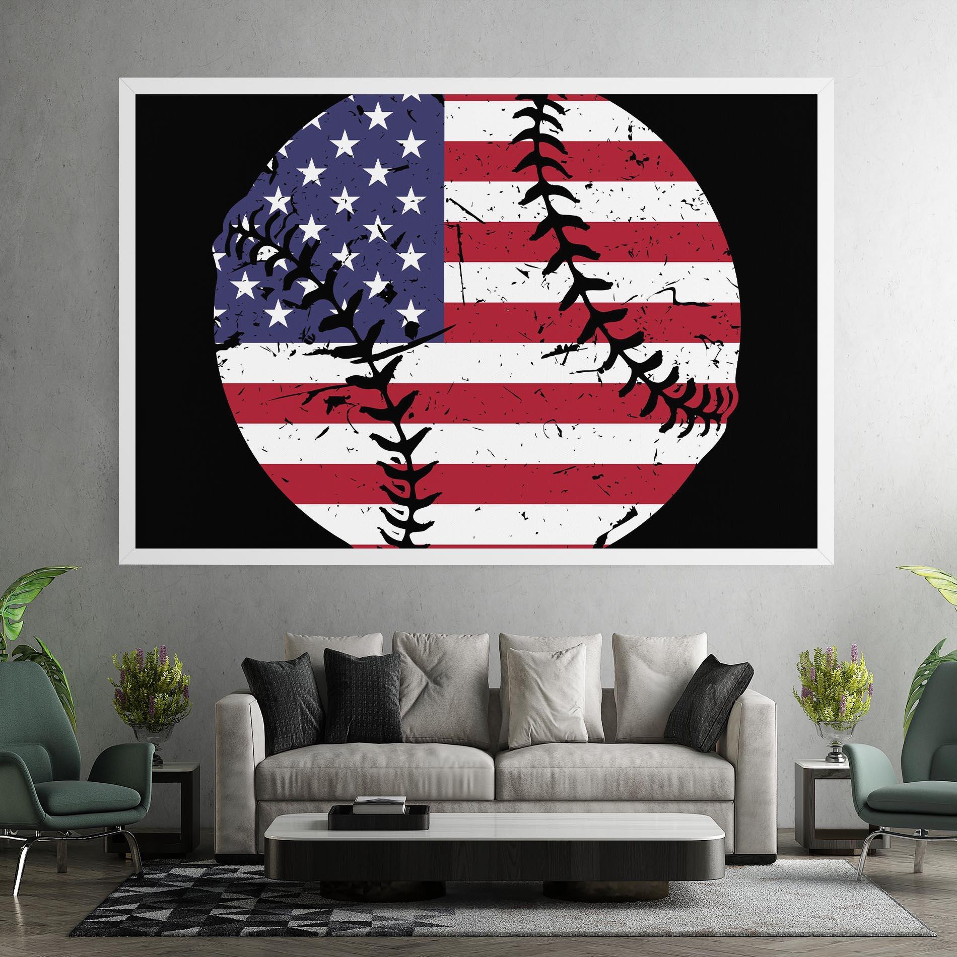 Tablou Canvas Baseball Usa mockup 7