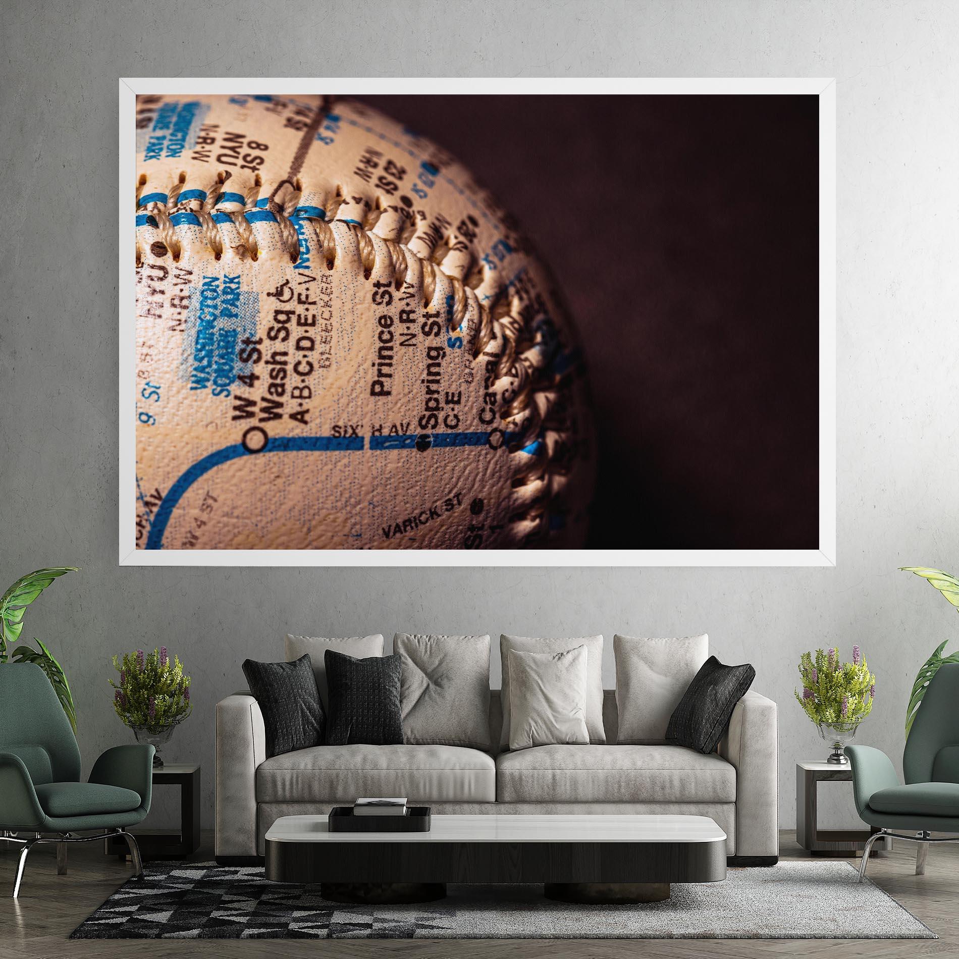 Tablou Canvas Blue Text Baseball Ball mockup 7