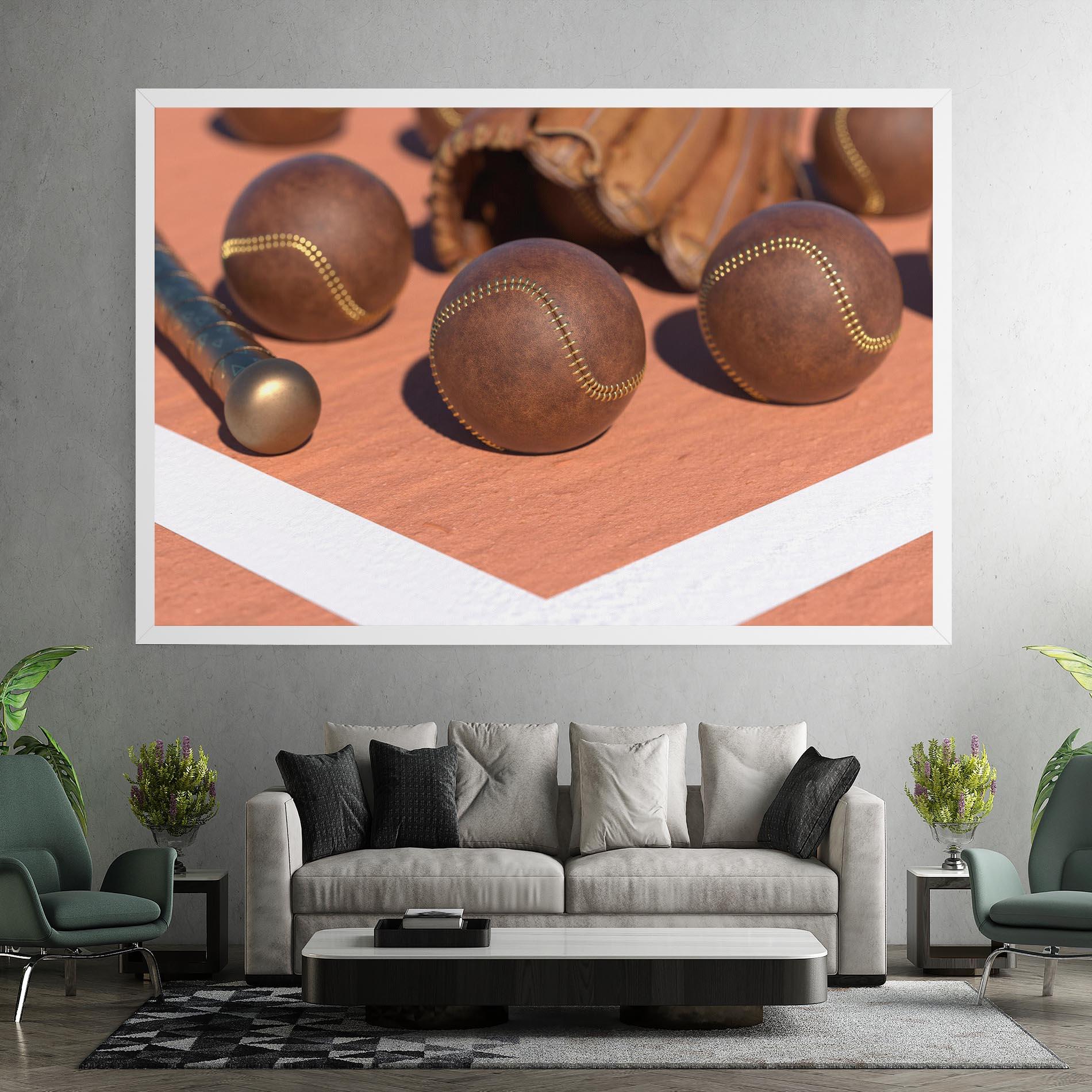 Tablou Canvas Brown Baseball Ball mockup 7