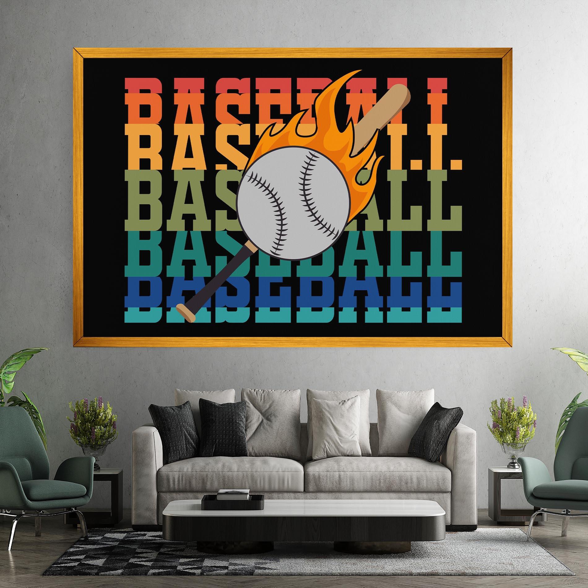 Tablou Canvas Baseball Color mockup 7